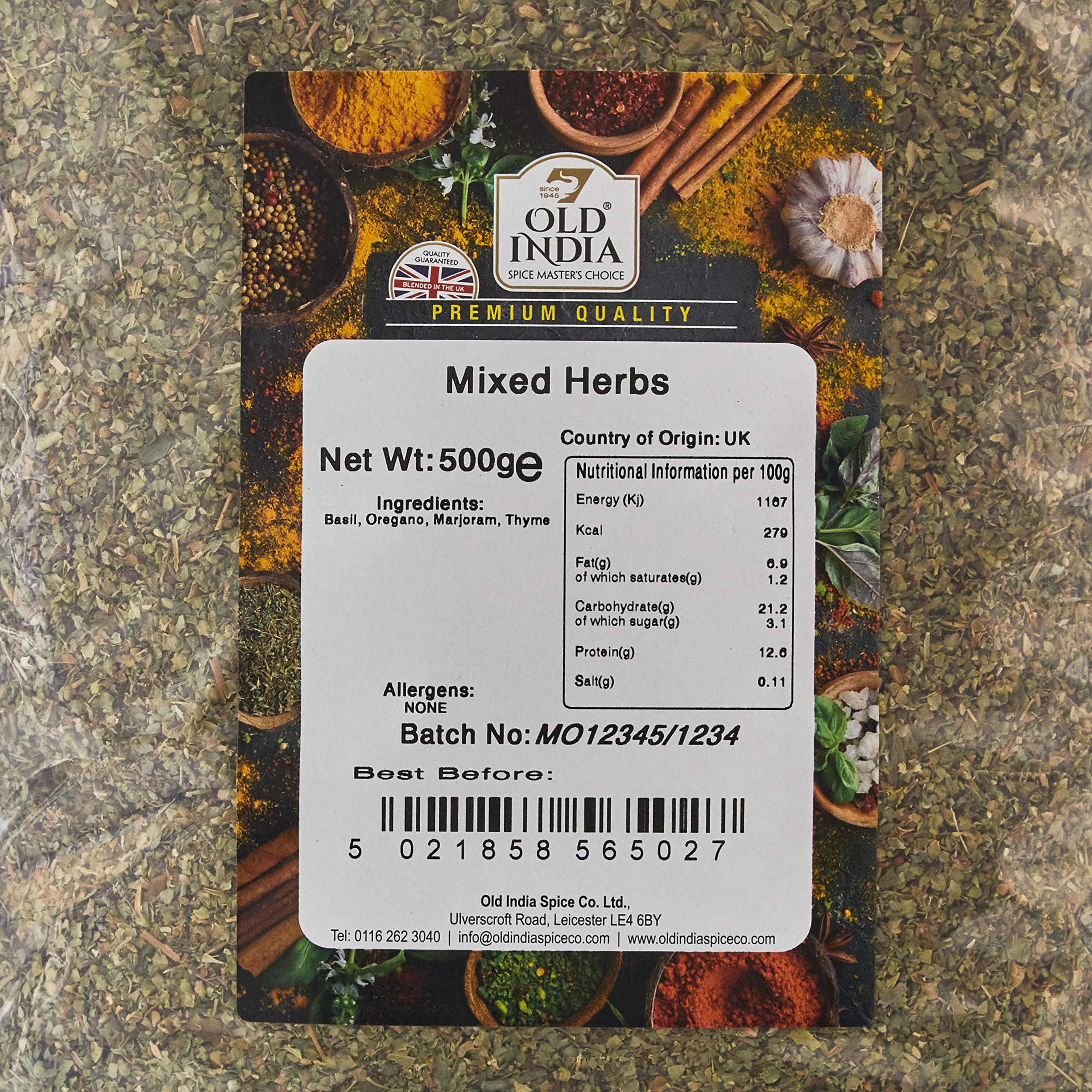 Old India Mixed Herbs - 100% Natural, Additive-Free | 500g
