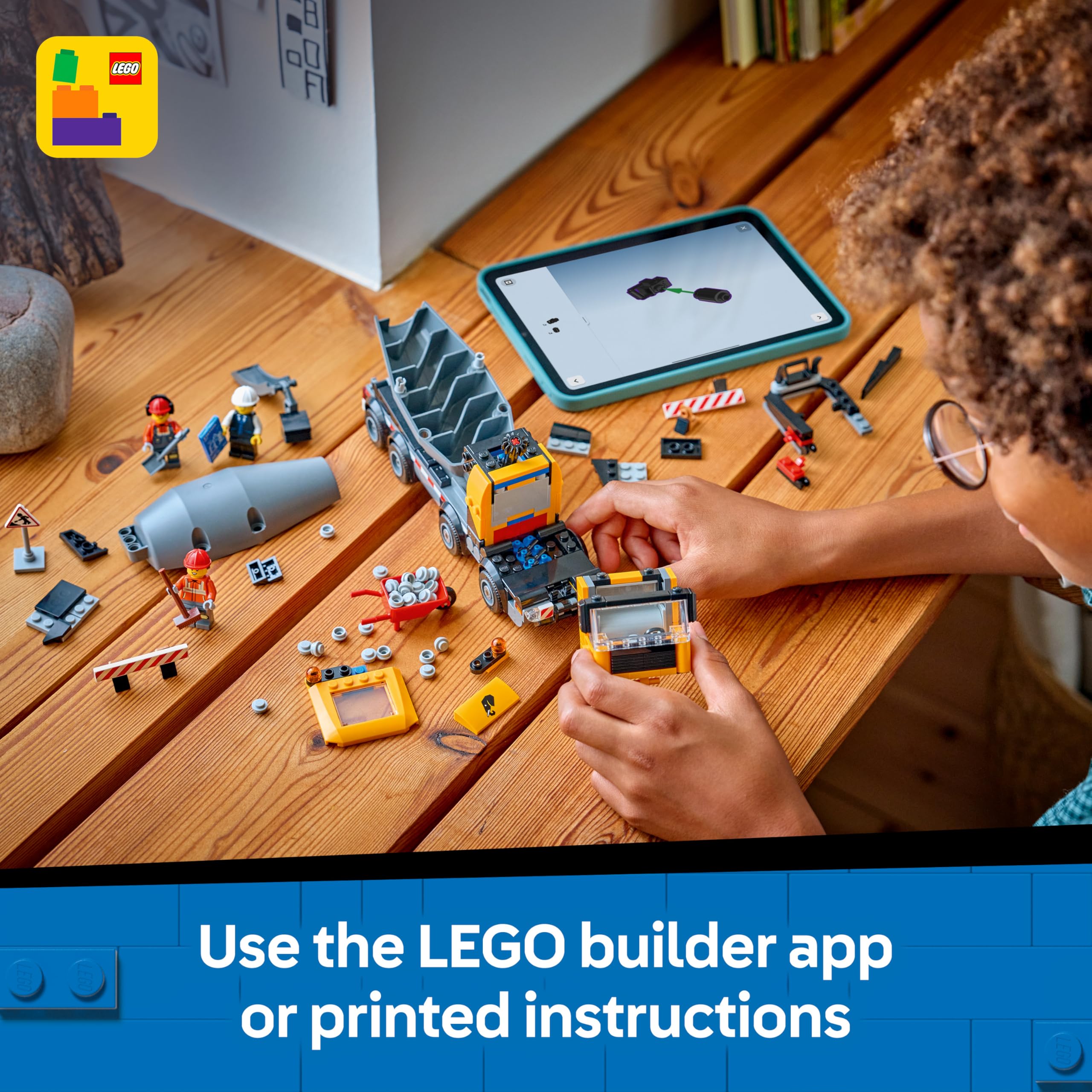 LEGO City Cement Mixer Truck Toy 60478 | Construction Vehicle Playset for Ages 7+ 8