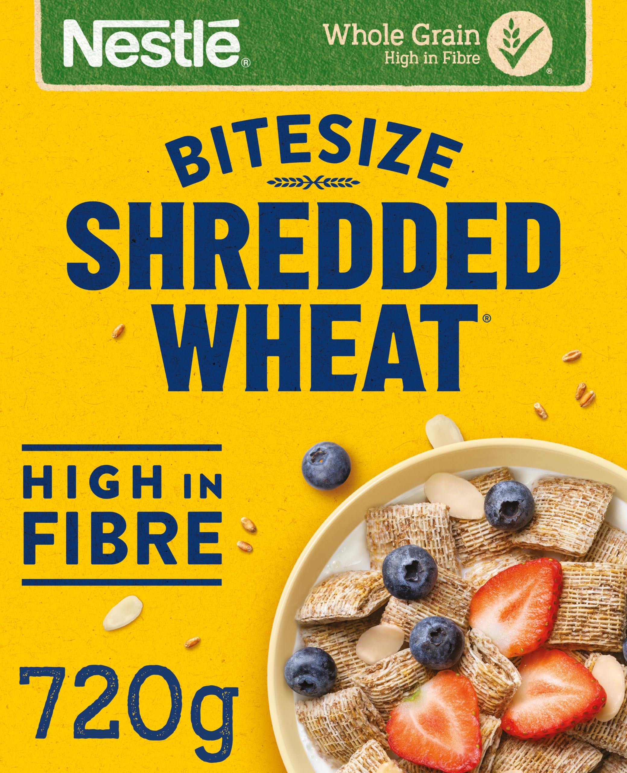 Nestlé Shredded Wheat Bitesize Cereal - 100% Whole Grain Wheat | High Fibre | 720g