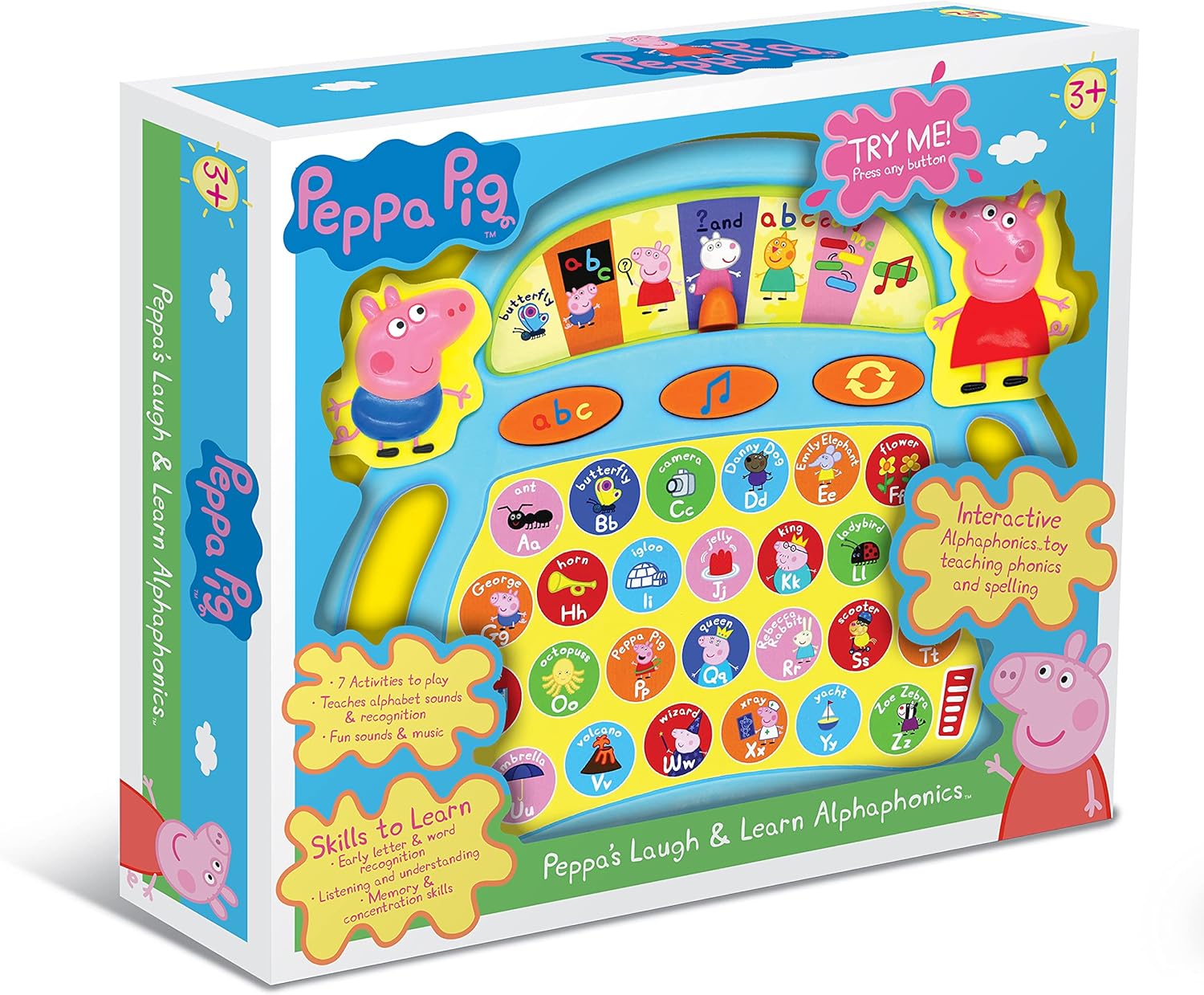 Peppa Pig Laugh & Learn Alphaphonics Interactive Toy - Educational Phonics Learning Game for Toddlers 8