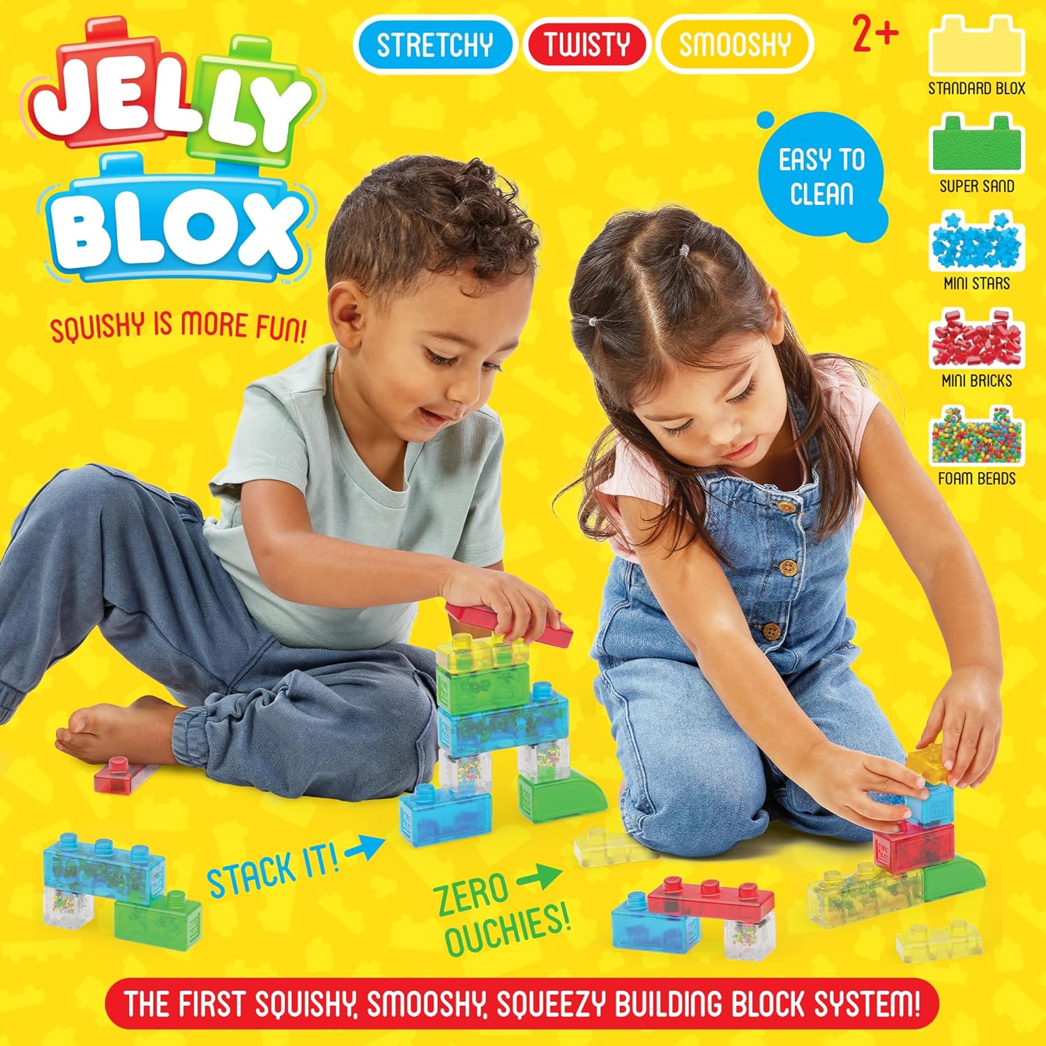 Jelly Blox Newbie Kit - Squishy Building Blocks for Toddlers 2+ 8