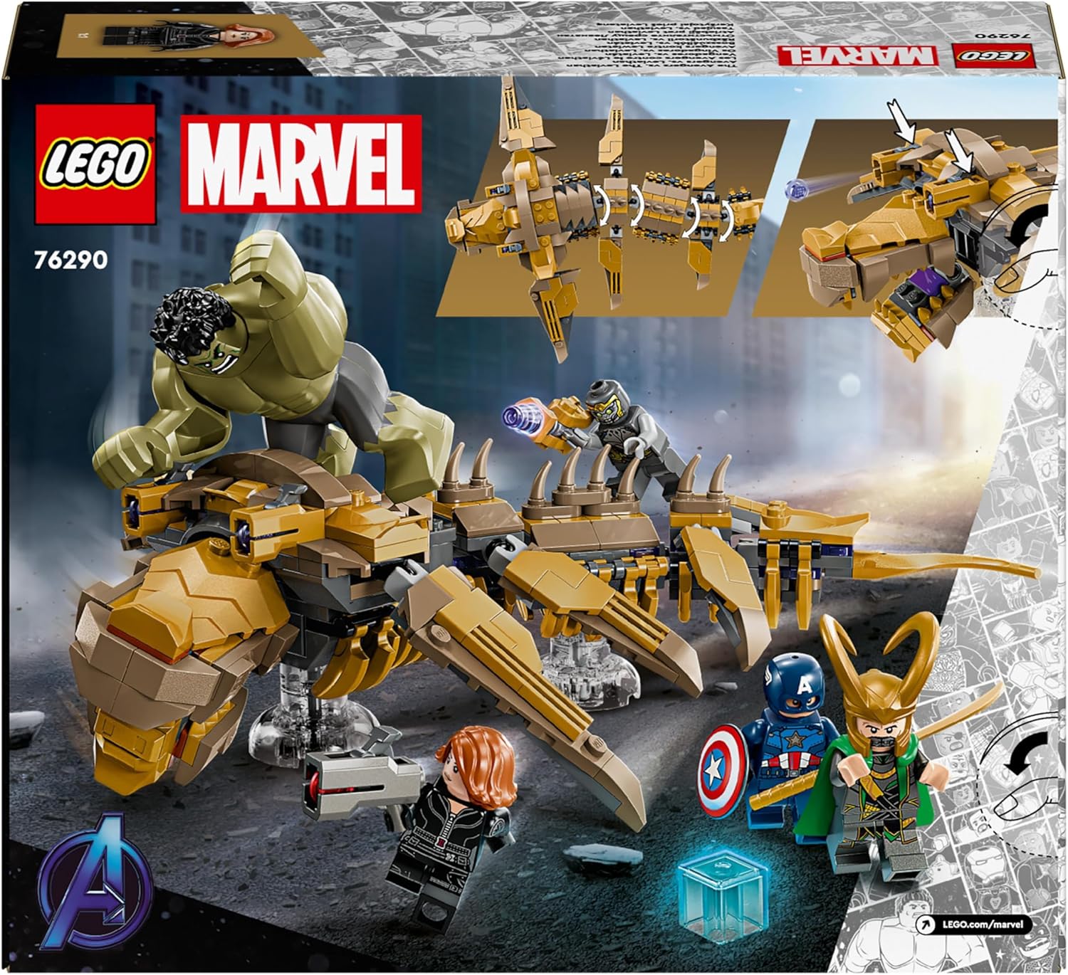LEGO Marvel The Avengers vs. The Leviathan - Buildable Playset with Hulk, Captain America, Black Widow, Loki & Chitauri (76290) 7