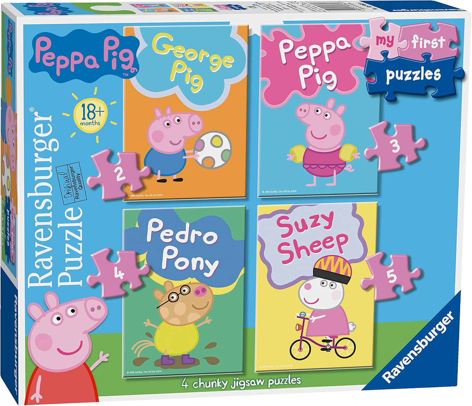 Ravensburger Peppa Pig My First Jigsaw Puzzles - 2, 3, 4 & 5 Piece Puzzles for Toddlers