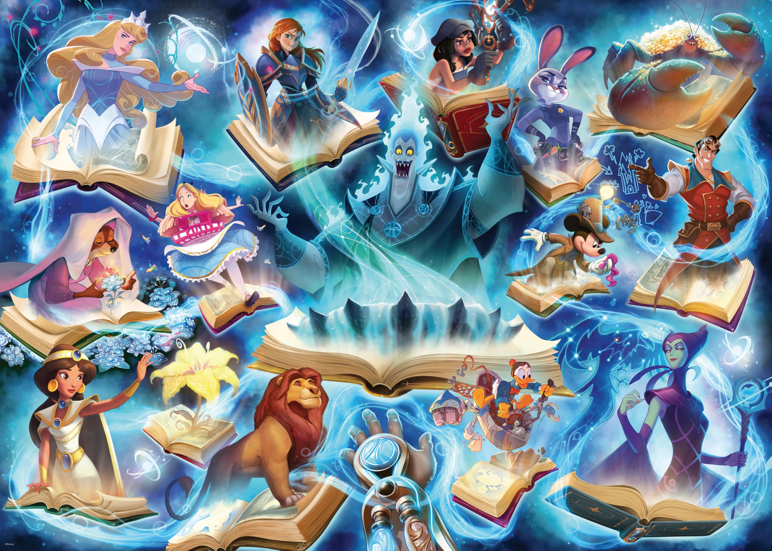 Ravensburger Disney Lorcana Glimmers of the Realm: Sapphire 1000 Piece Jigsaw Puzzle | 70x50cm | Ages 12+