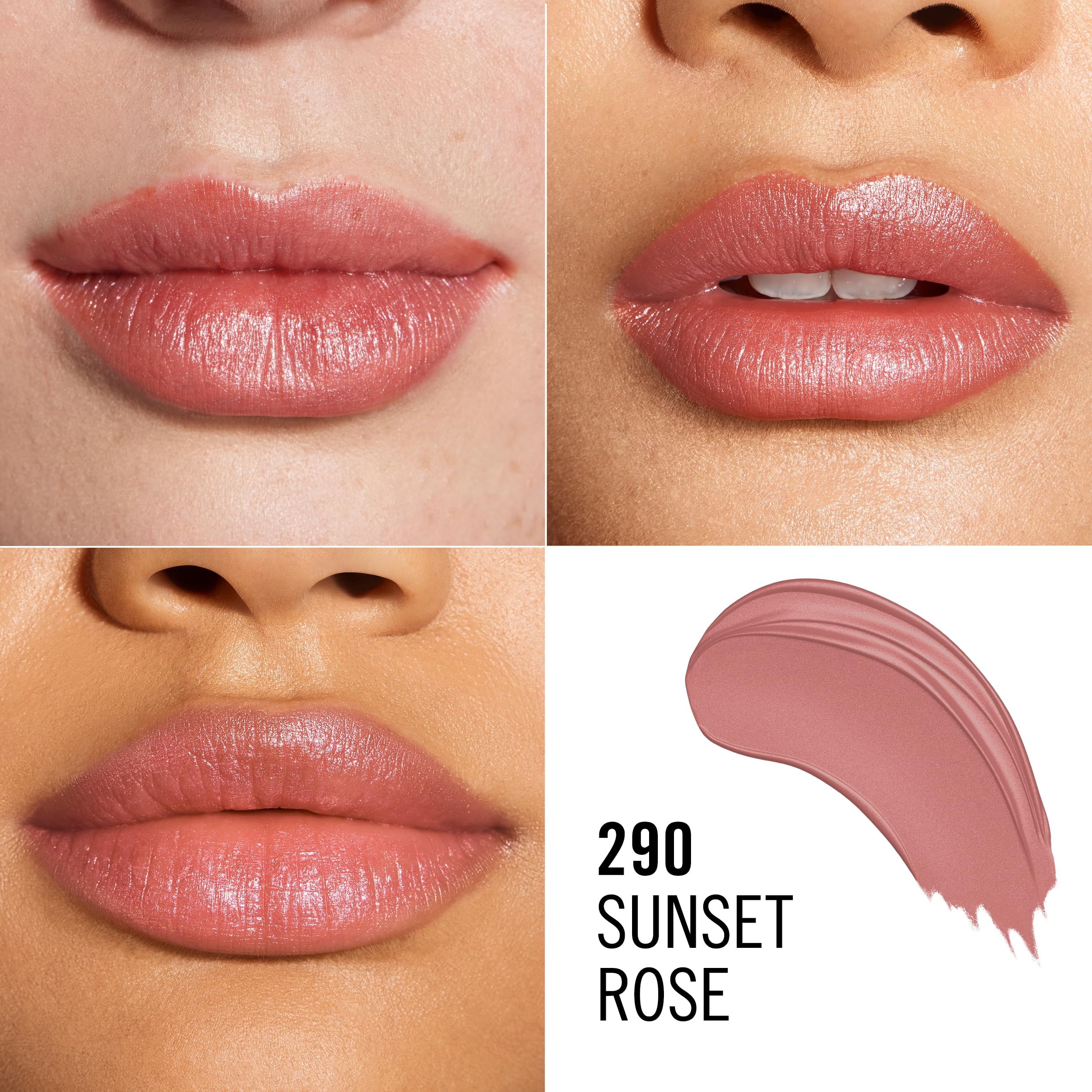 Rimmel Lasting Finish Lipstick 290 Sunset Rose - Creamy Satin Finish, 10g 5
