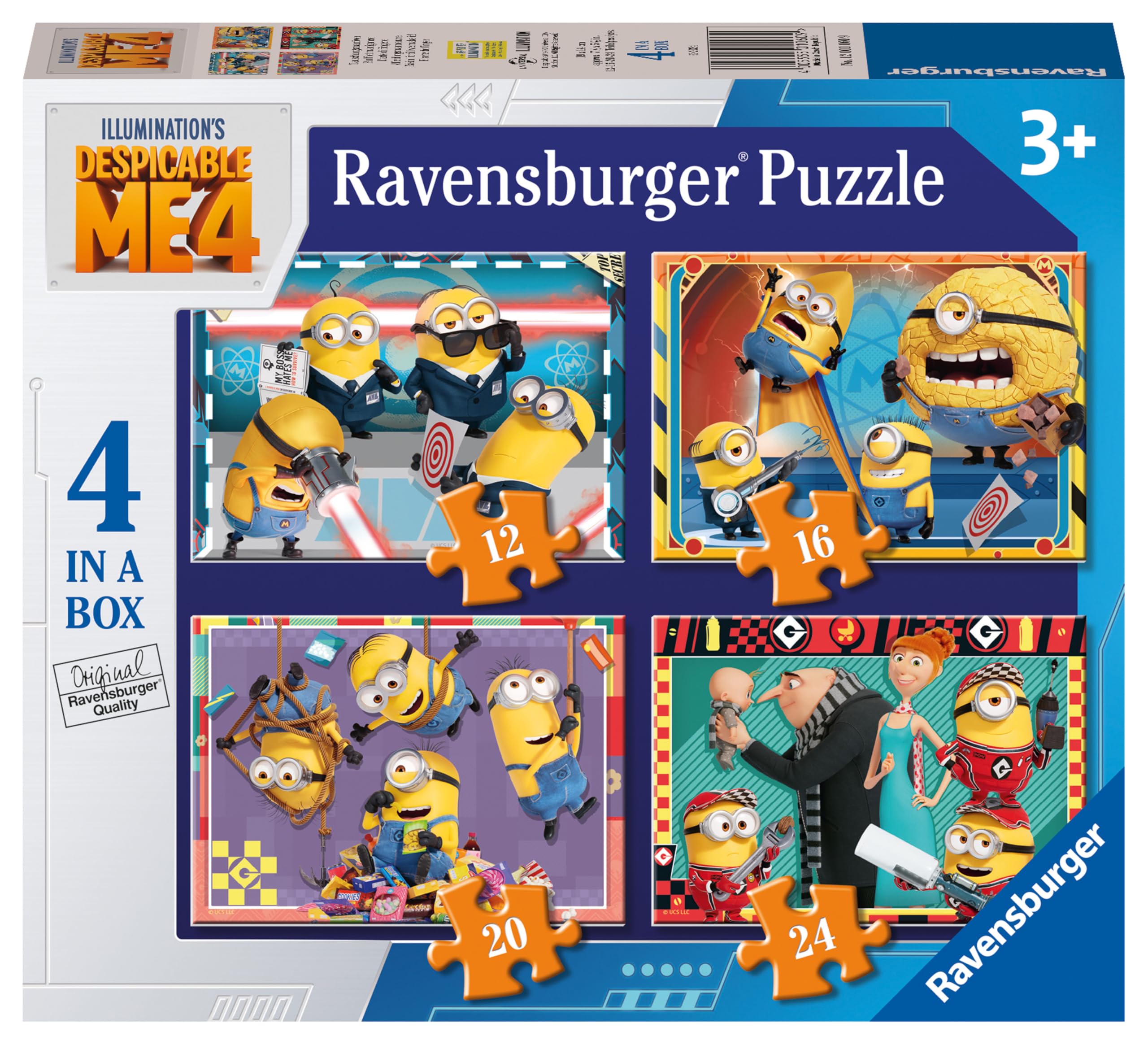 Ravensburger Minions Despicable Me 4 Jigsaw Puzzle Set - 72-Piece Kids Puzzle for Ages 3+