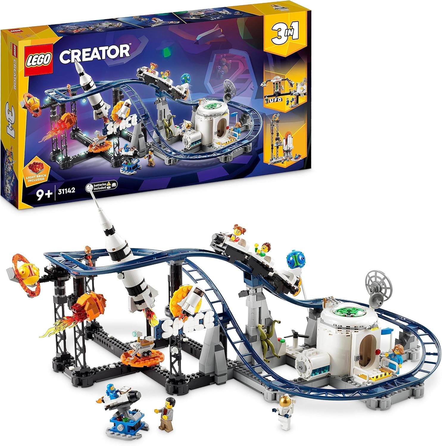 LEGO Creator 3in1 Space Roller Coaster Set - 874-Piece Building Toy for Ages 9+