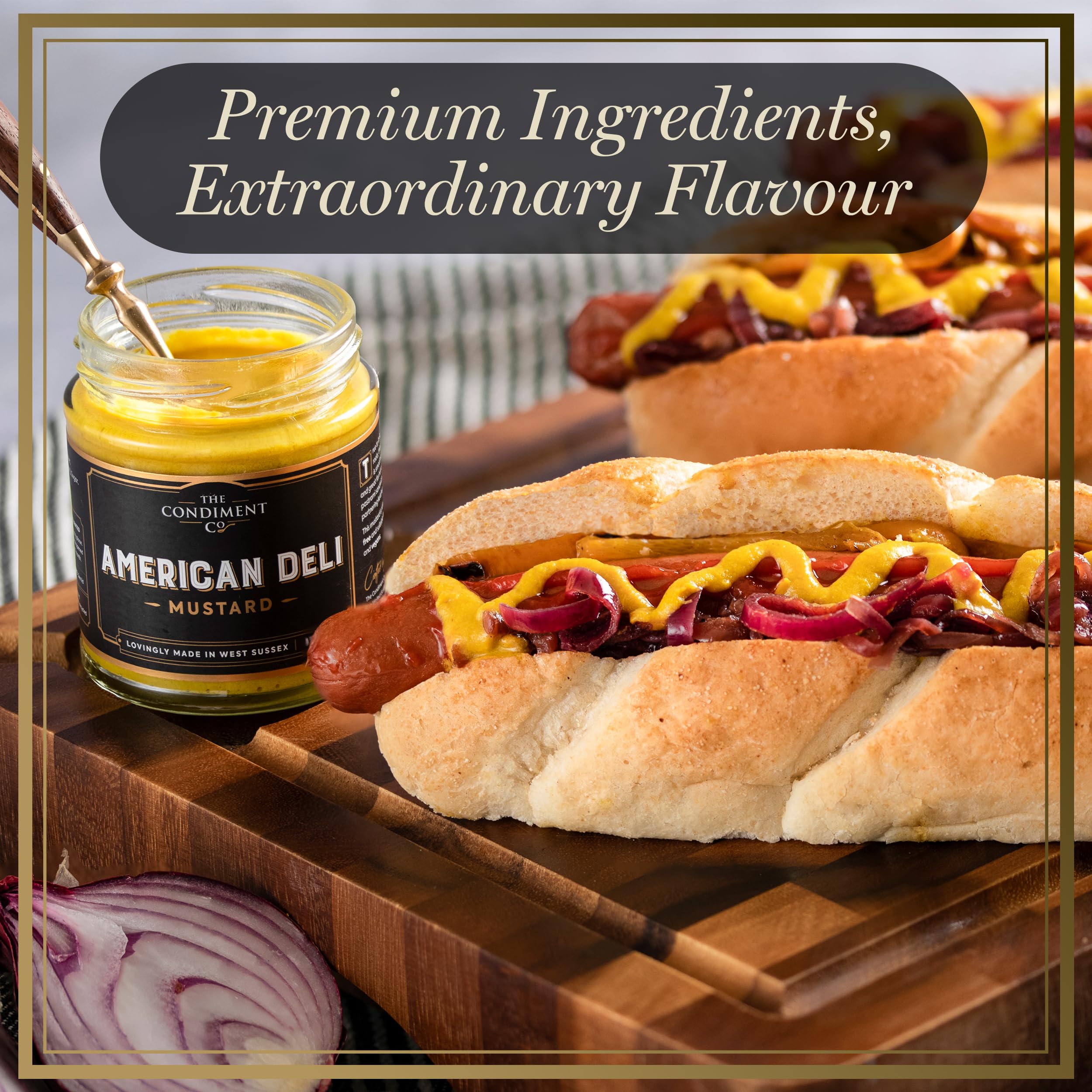 The Condiment Co. American Deli Mustard 175g - Smooth Yellow Mustard Sauce for Burgers & Hot Dogs 4