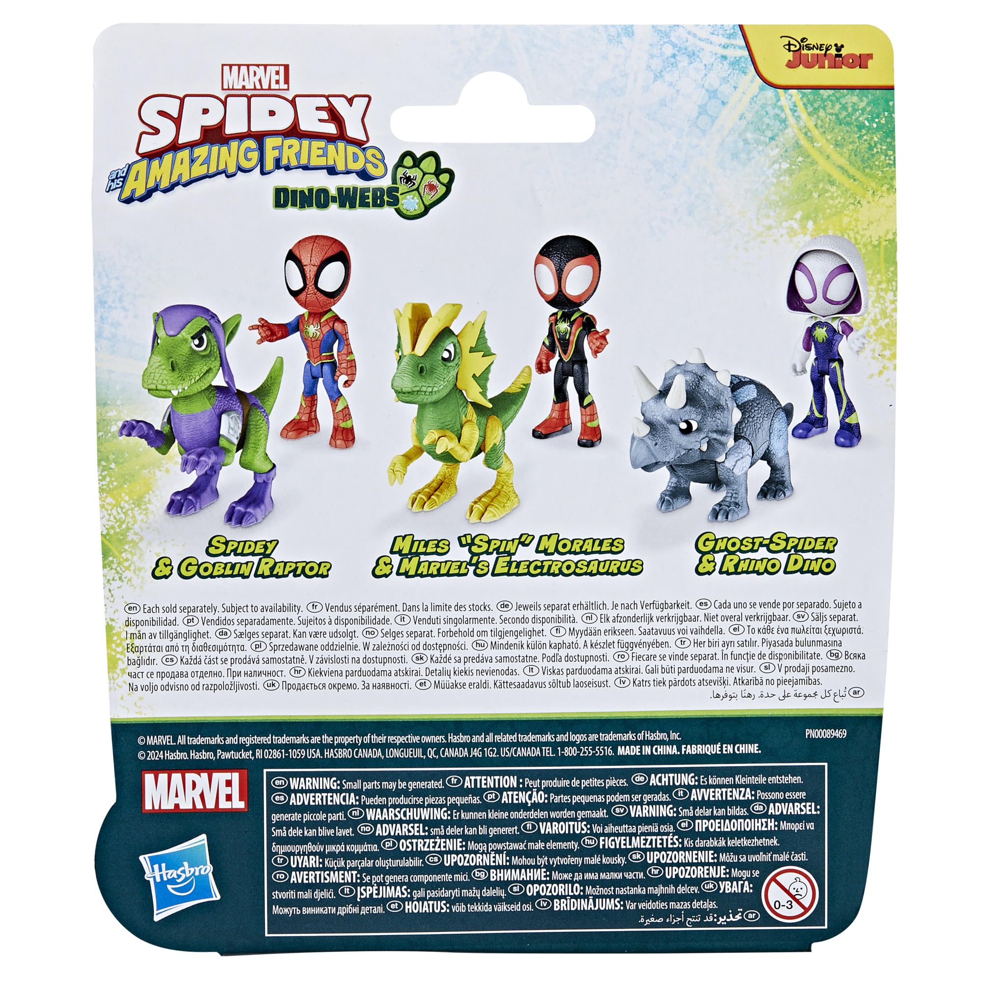 Marvel Spidey and His Amazing Friends Dino-Webs Spidey & Goblin Raptor Action Figure Set 9