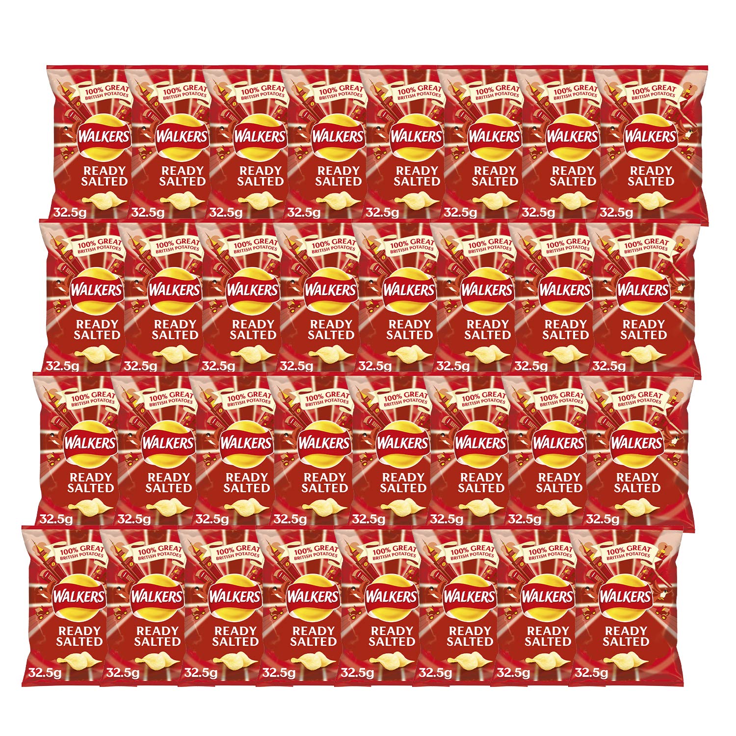 Walkers Ready Salted Crisps 32.5g (Case of 32) 6