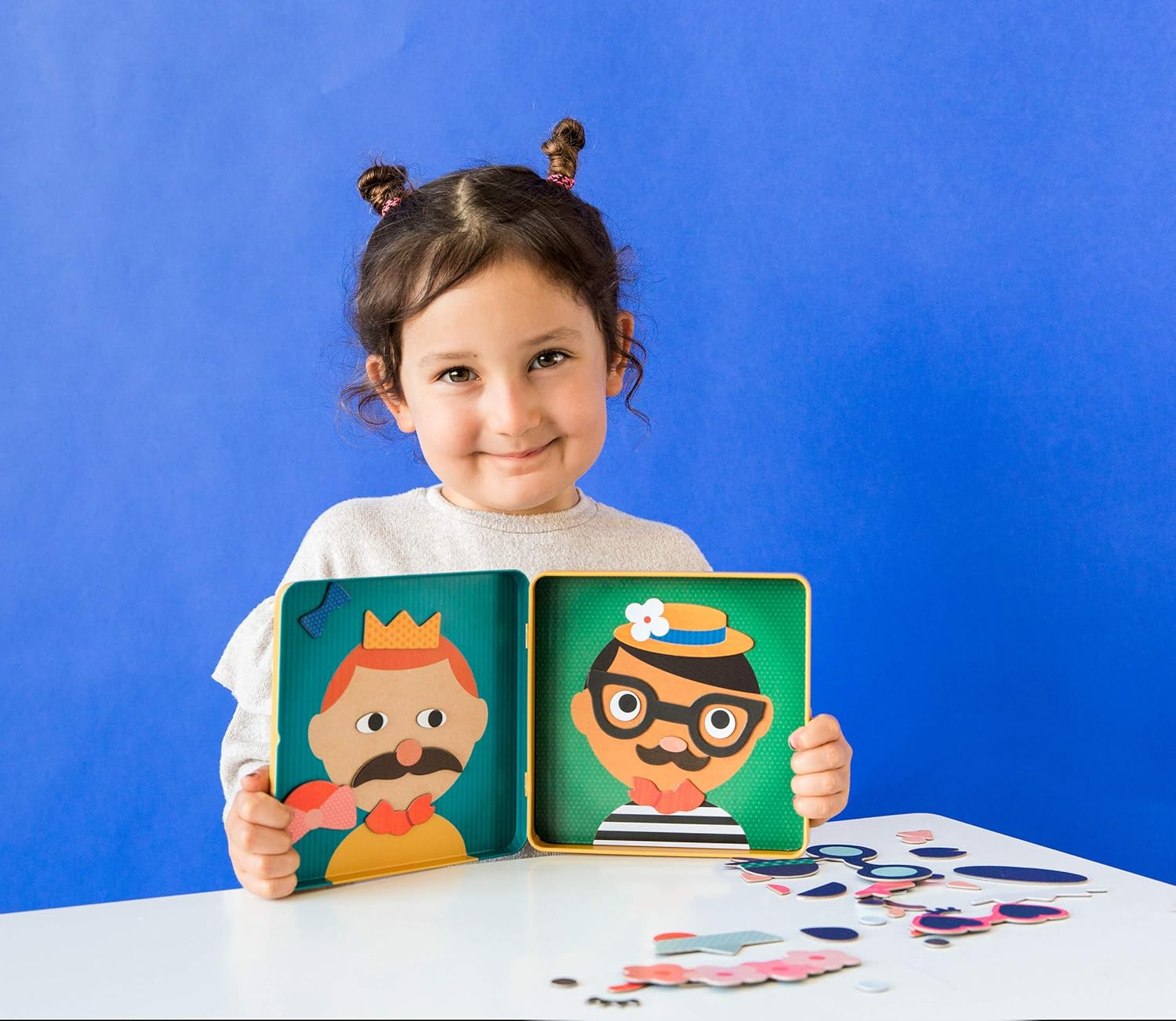 Petit Collage Funny Faces Magnetic Travel Game for Kids 4