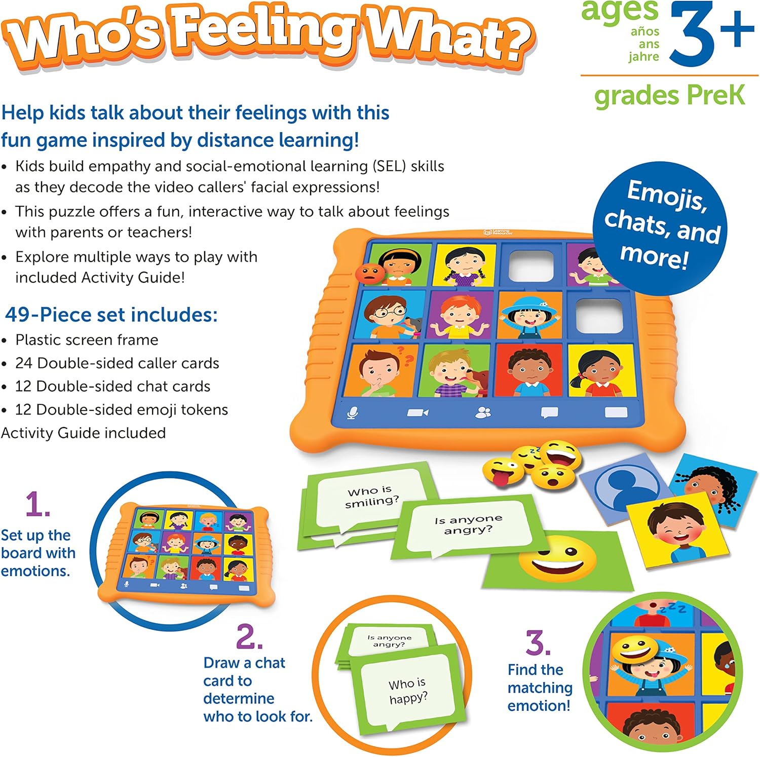 Learning Resources Who's Feeling What? Social Emotional Learning Game - Ages 3-7 6