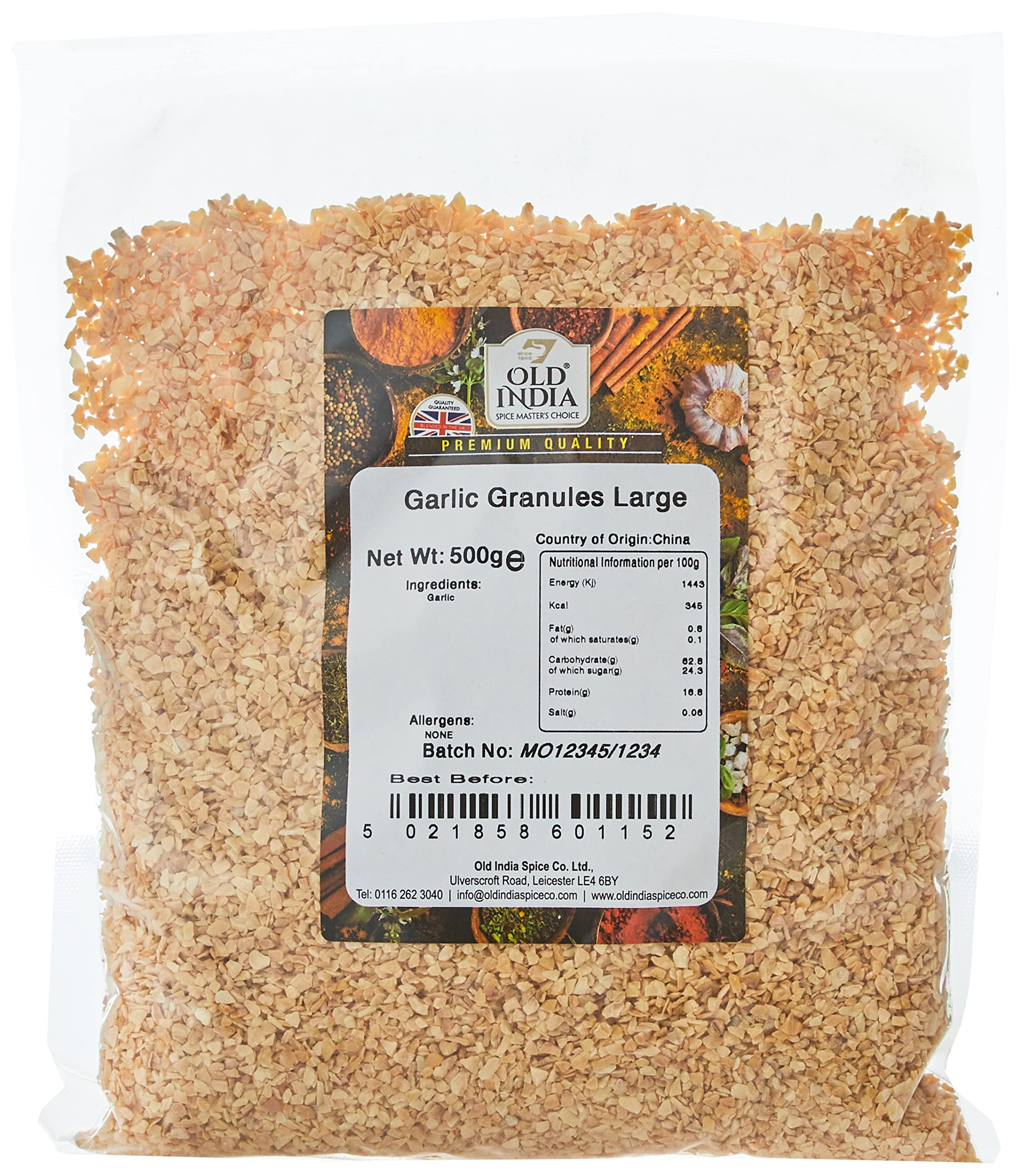 Old India Garlic Granules - 100% Natural Seasoning | 500g Large Pack 1