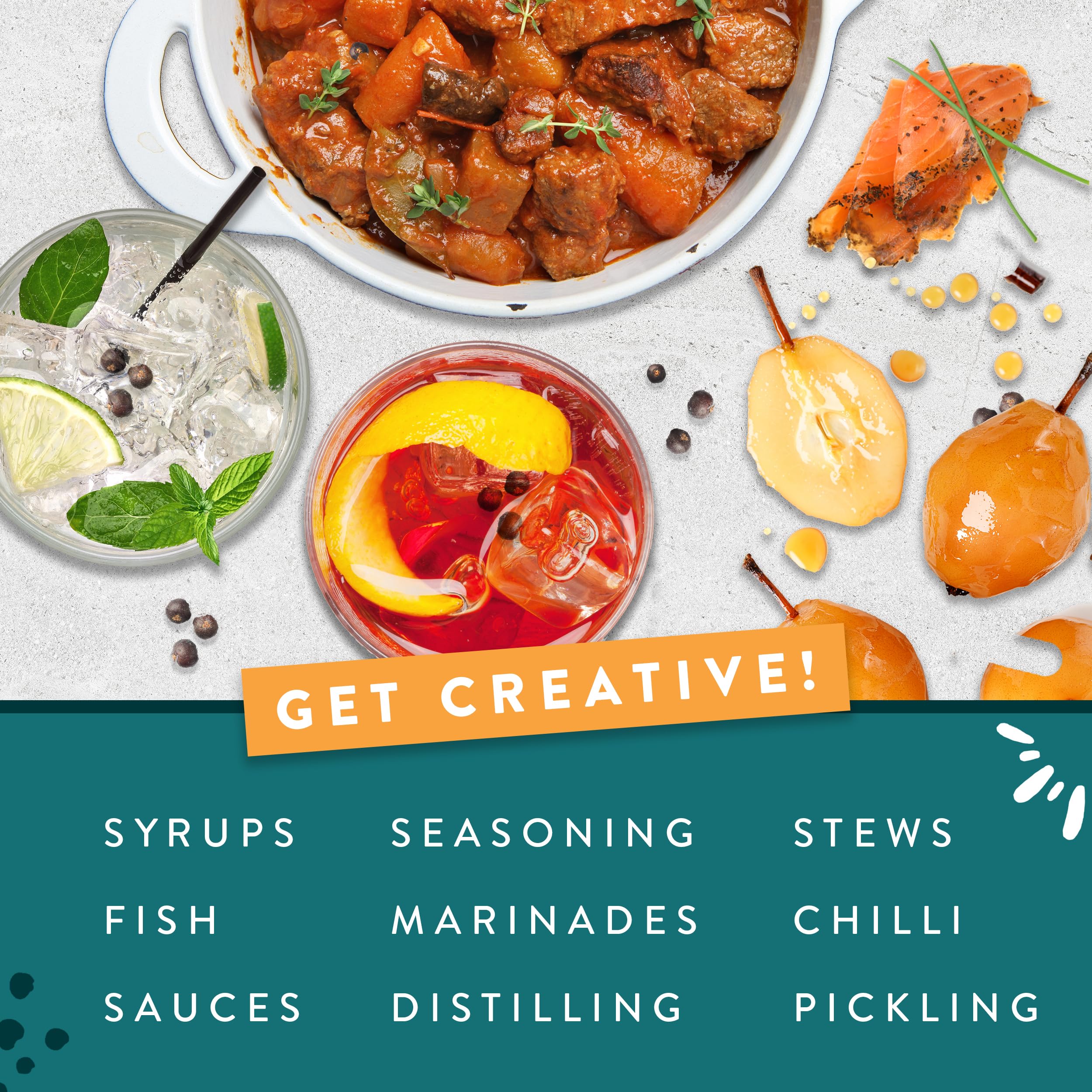 JustIngredients Organic Juniper Berries 1kg - Dried Spice for Cooking, Gin Making & Pickling 4