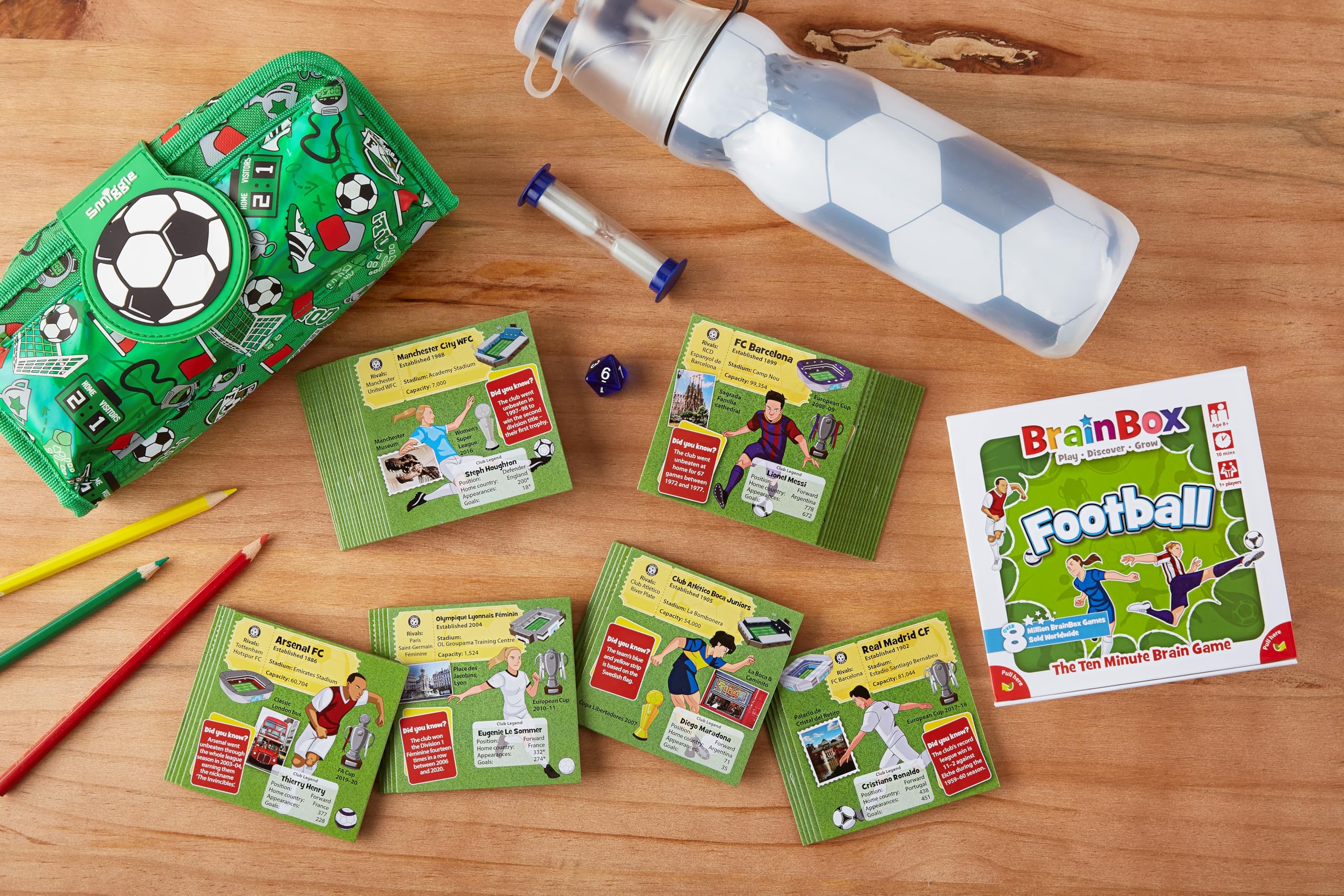 BrainBox Football Card Game | 55 Illustrated Club Cards | Memory & Observation Game 4
