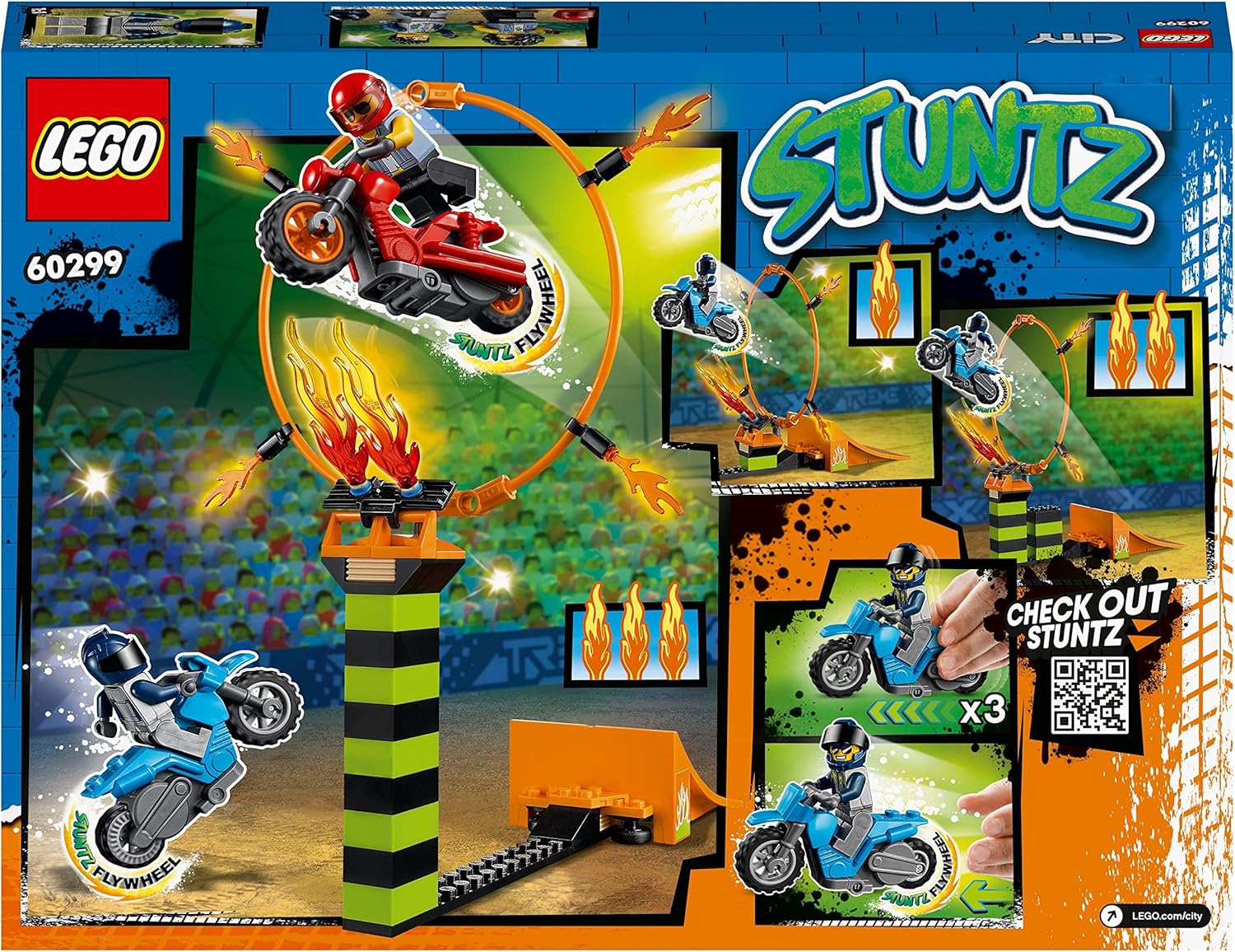 LEGO 60299 City Stuntz Stunt Show Competition Set - Friction Motor Stunt Bikes with Duke DeTain Minifigure 5