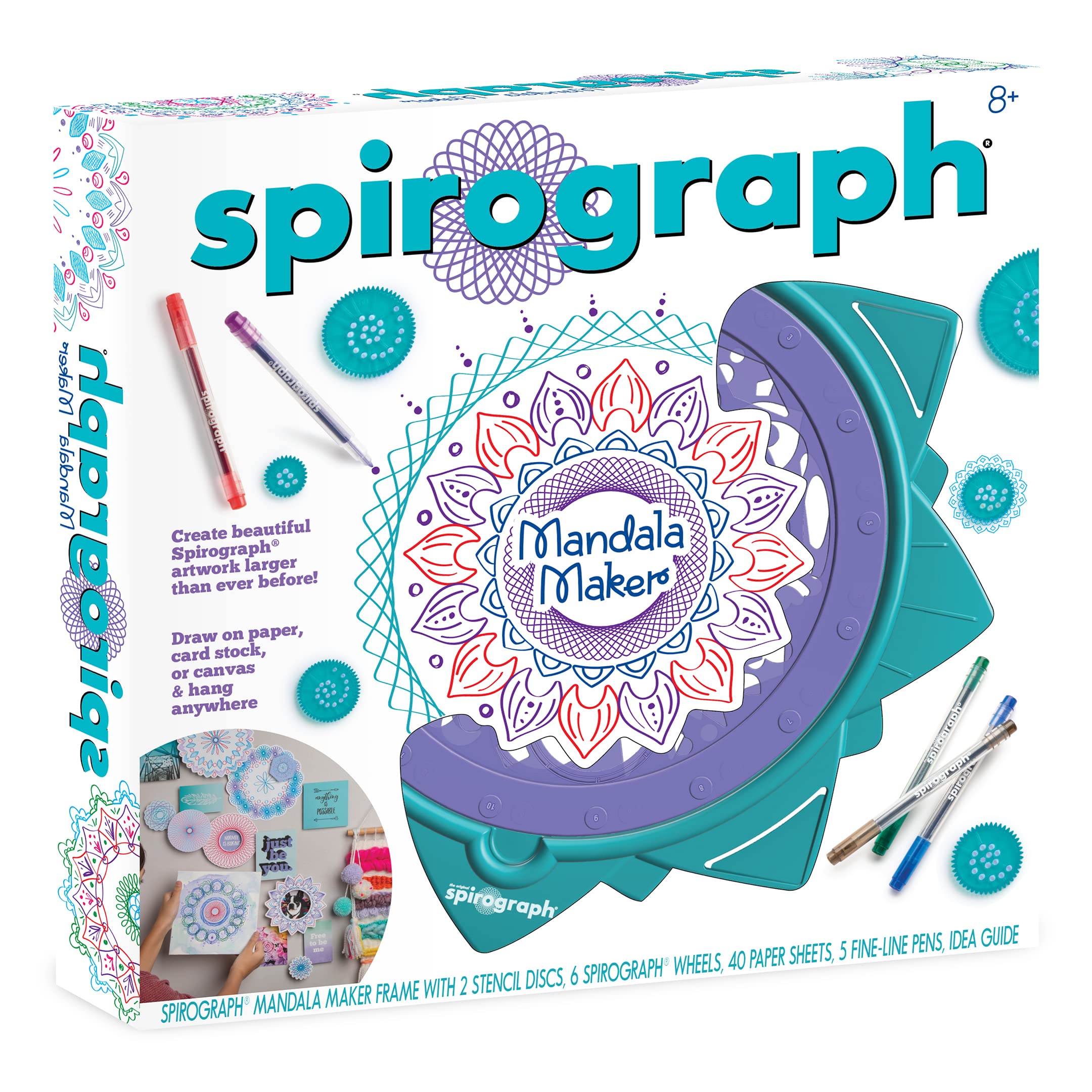 Mandala Spirograph Set - Create Artistic Designs with 15-Piece Kit for Ages 8+ 4