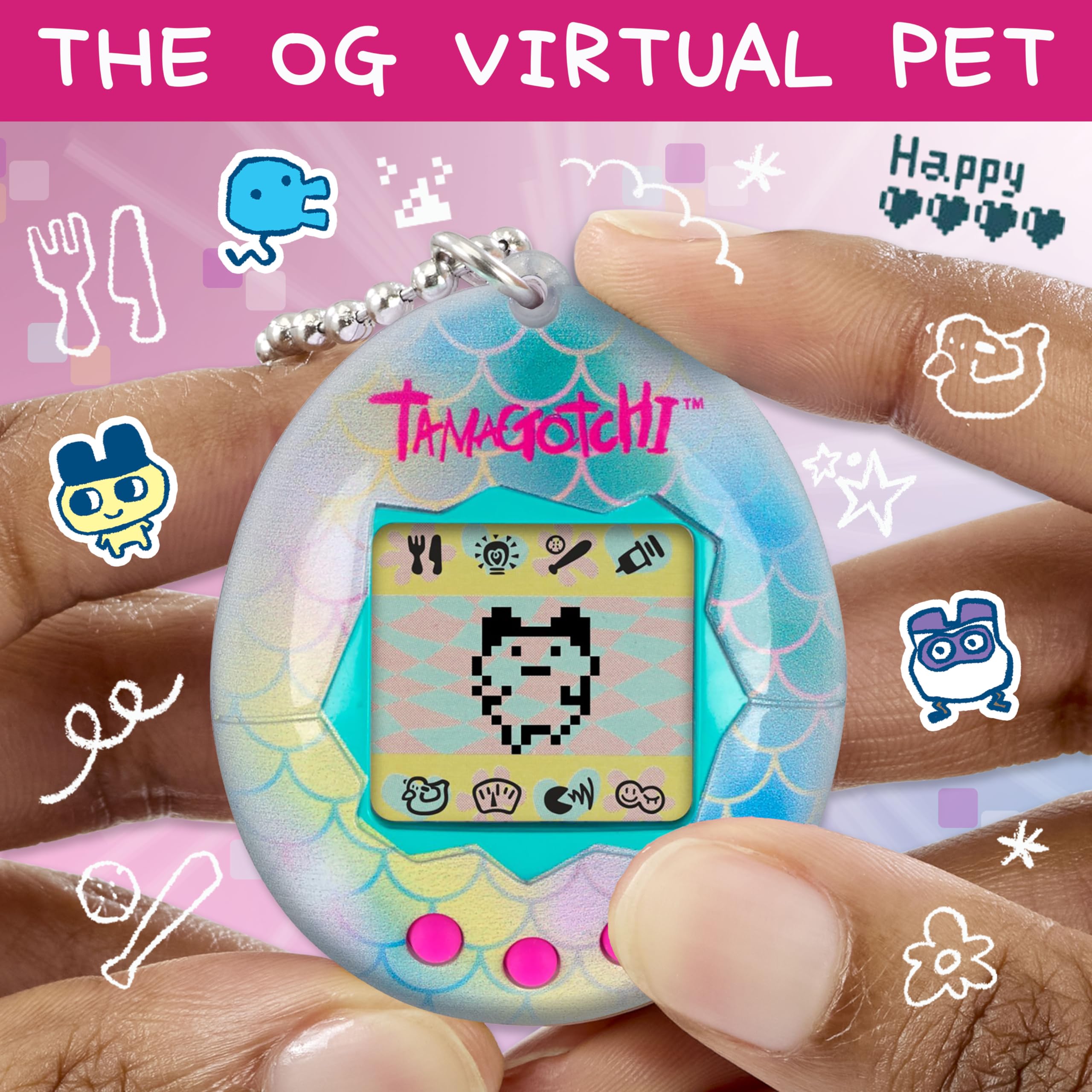 Bandai Tamagotchi Original Mermaid Shell - Retro Virtual Pet Toy for Kids & Adults 8+ 10