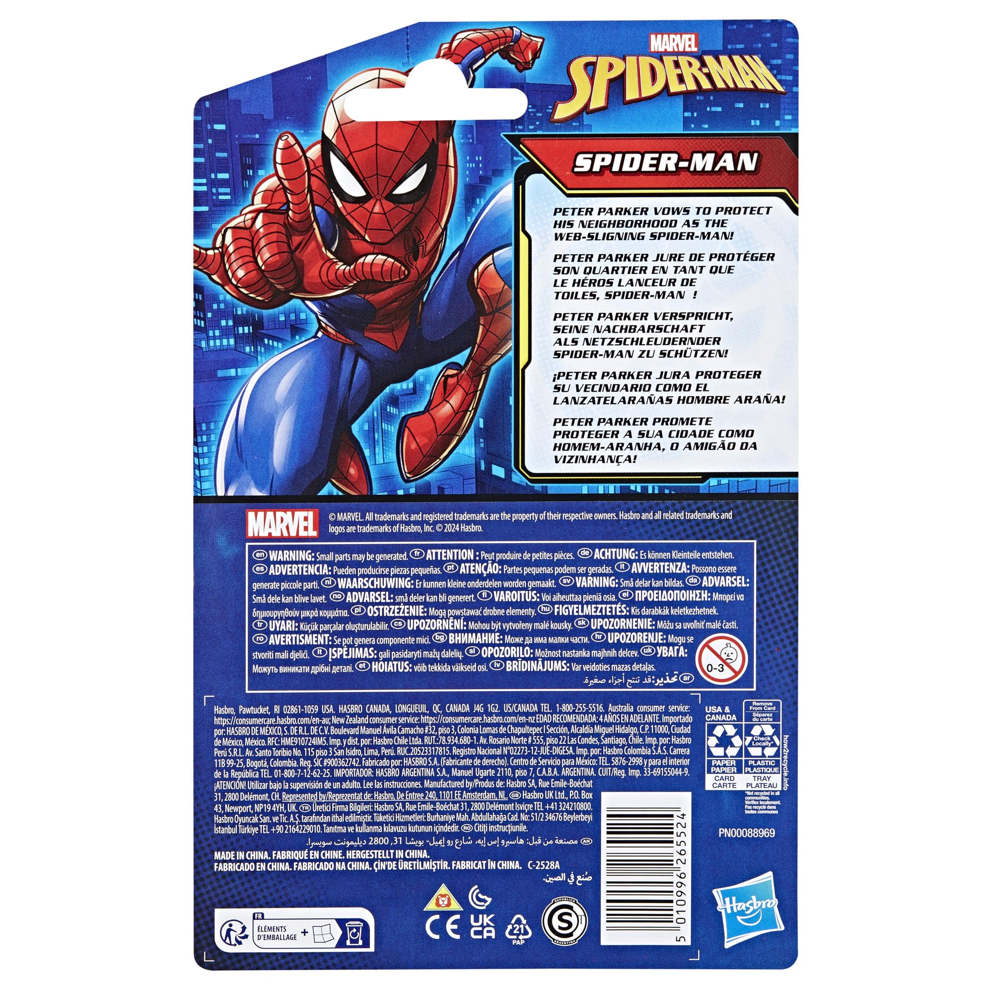 Marvel Spider-Man Epic Hero Series Classic Spider-Man 10 cm Action Figure - Poseable Superhero Toy for Kids