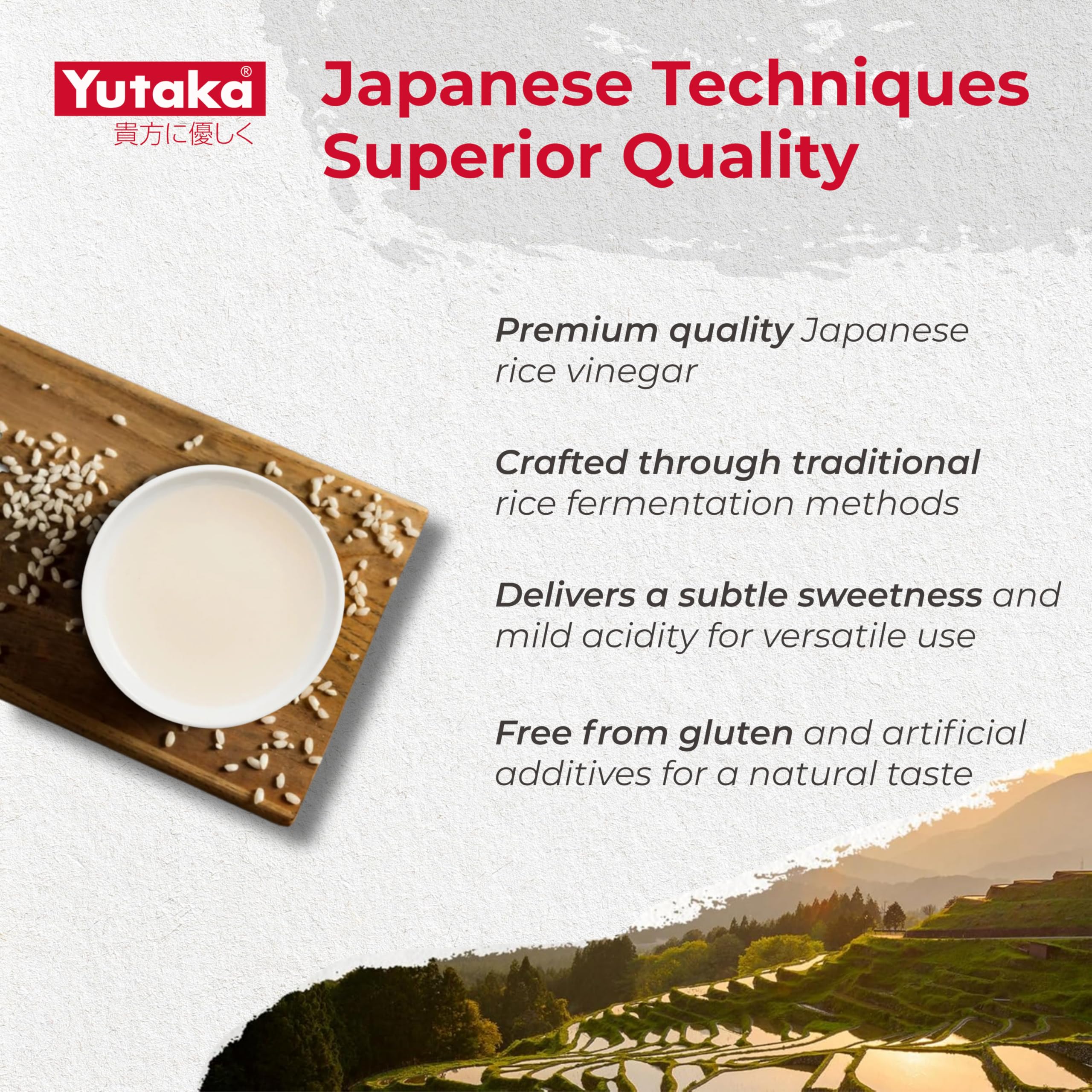 Yutaka Japanese Rice Vinegar - Gluten Free 1 Litre 5