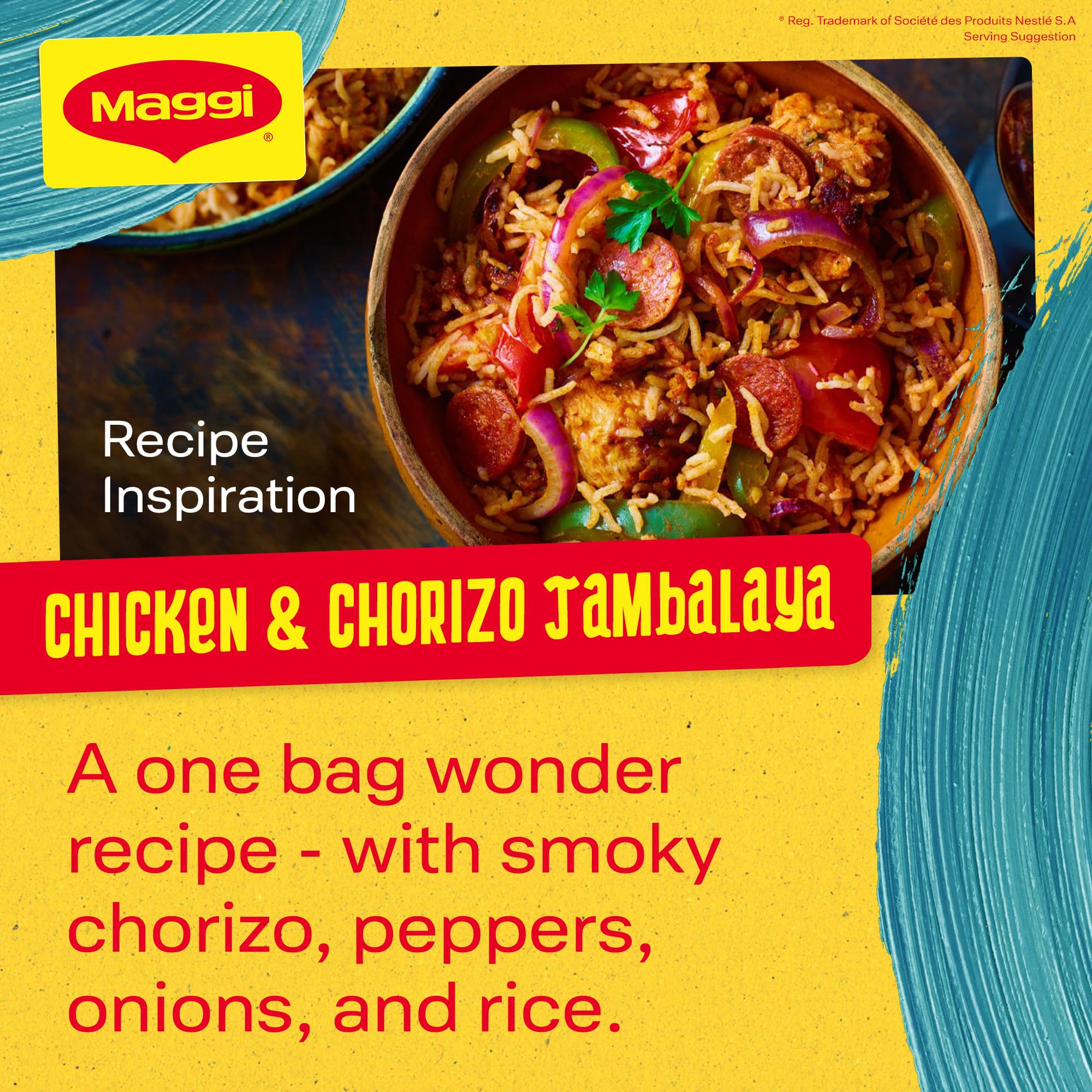 MAGGI So Juicy Cajun Chicken Recipe Mix - Tender & Juicy Chicken Flavor | 38g Sachet 6