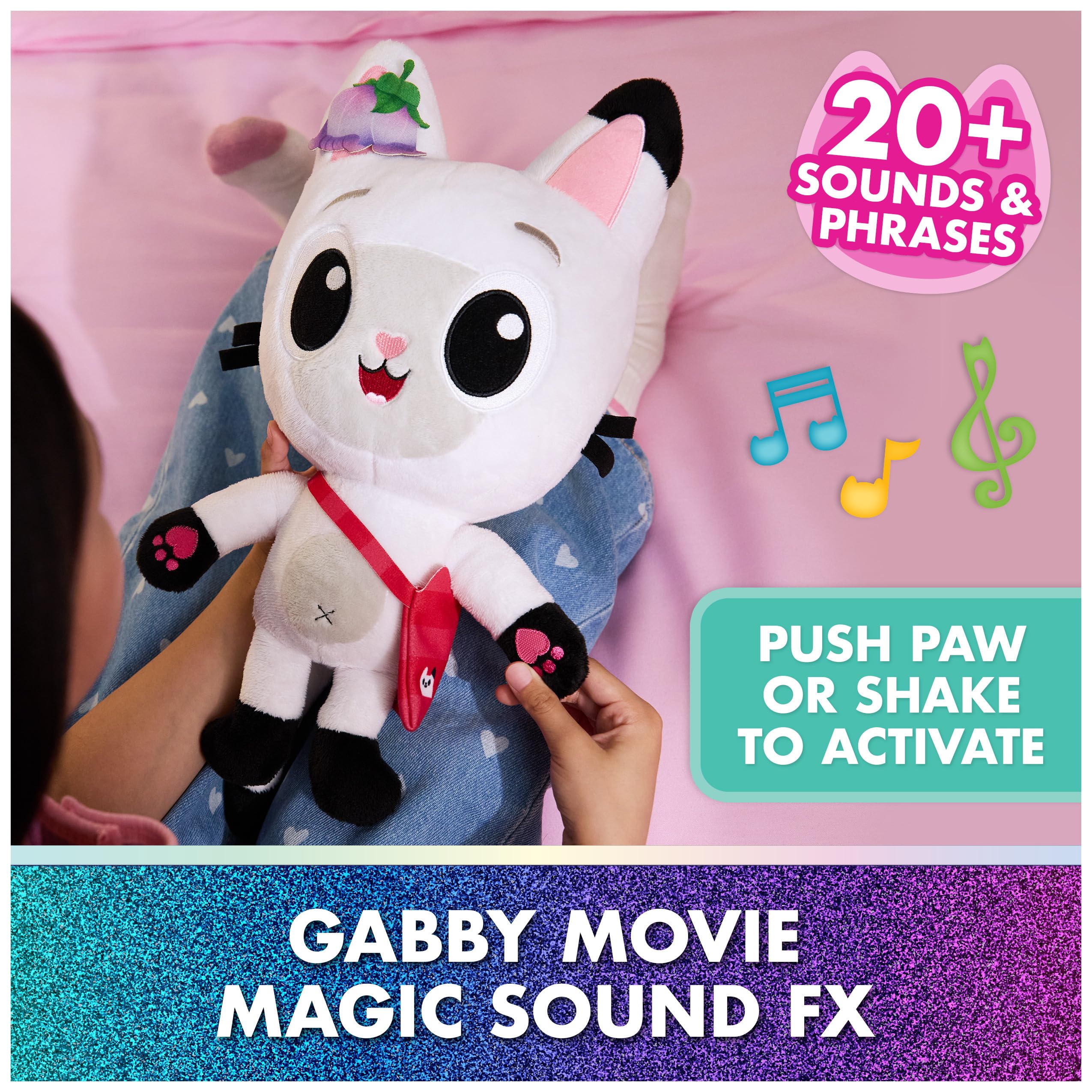 Interactive Pandy Paws Plush Toy - Meow-mazing Gabby's Dollhouse Movie Magic, 33cm Tall 5