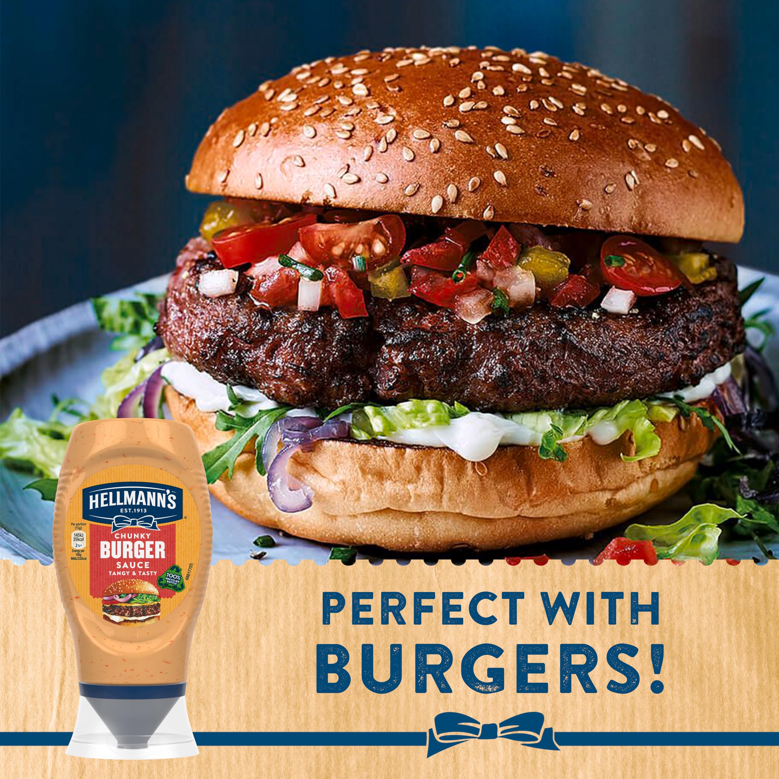 Hellmann's - Chunky Burger Sauce Condiment Squeeze Bottle 4