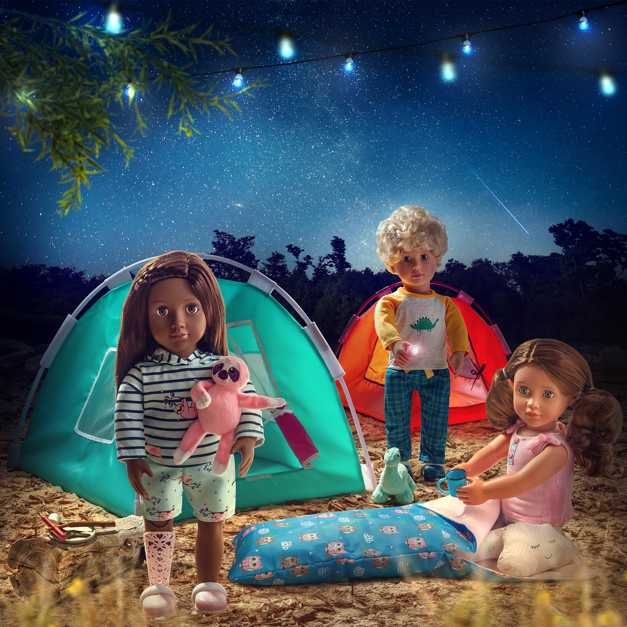 Our Generation Sleepy Sloth Outfit - Pajama Set with Plush for 46 cm Dolls 15