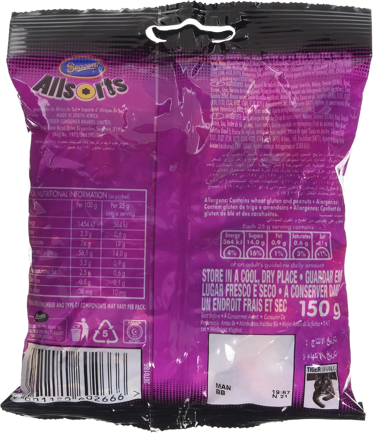 Beacon Liquorice Allsorts Mini 150g 4