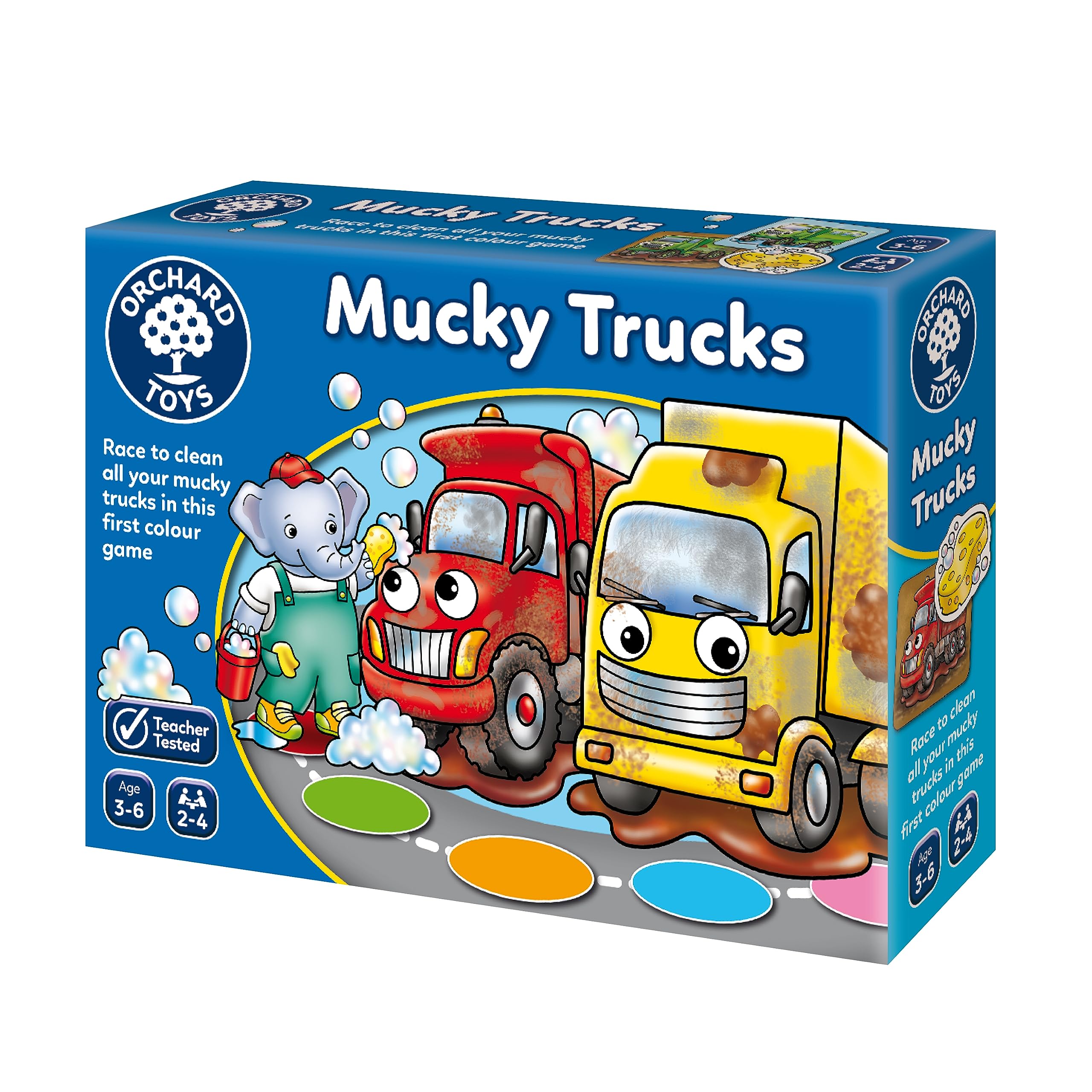 Orchard Toys Mucky Trucks Game - Colour Matching for Ages 3-6 | 2-4 Players