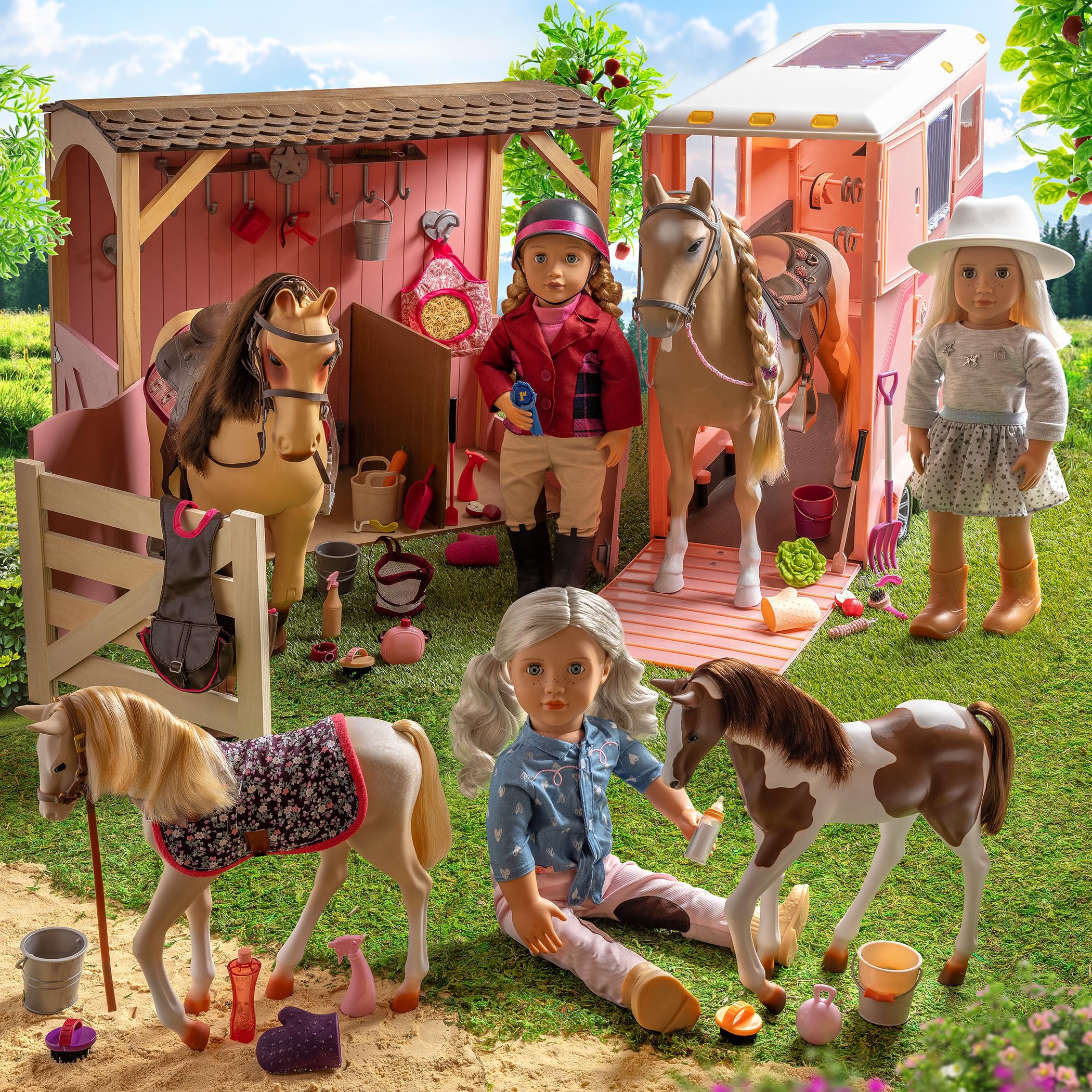 Our Generation Riding in Style Equestrian Outfit - 18" Doll Accessory Set with Helmet & Riding Crop 5