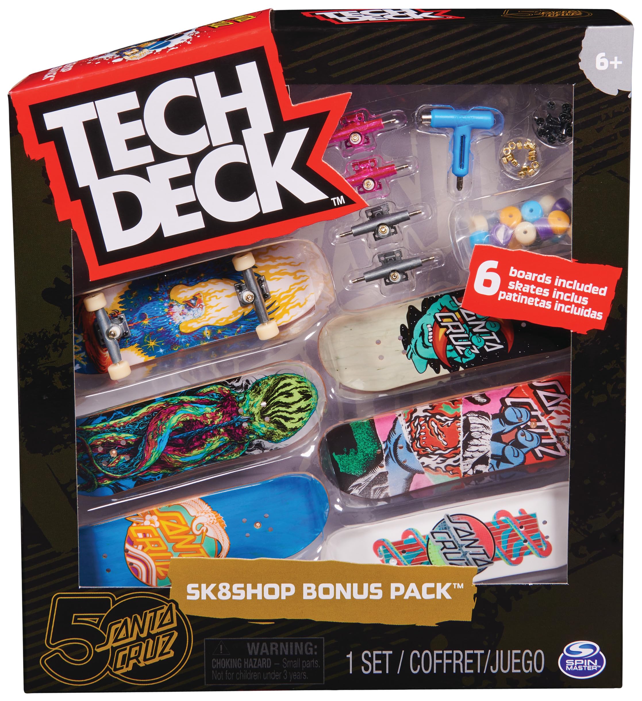 Tech Deck Sk8shop Bonus Pack - Build 6 Custom Fingerboards, Ages 6+ 13