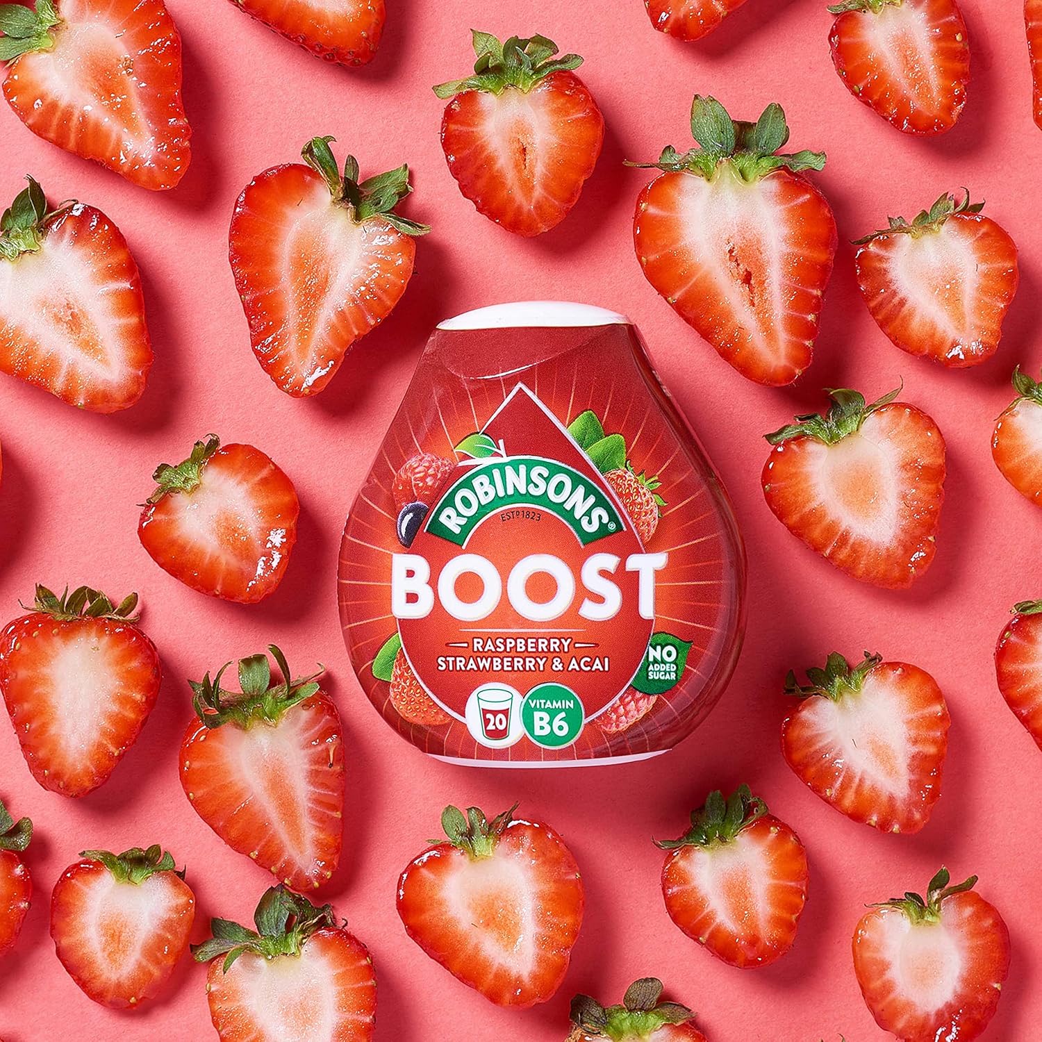 Robinsons Boost Benefit Drops Raspberry, Strawberry & Acai with Vitamin B6 – No Added Sugar Squash Concentrate 9