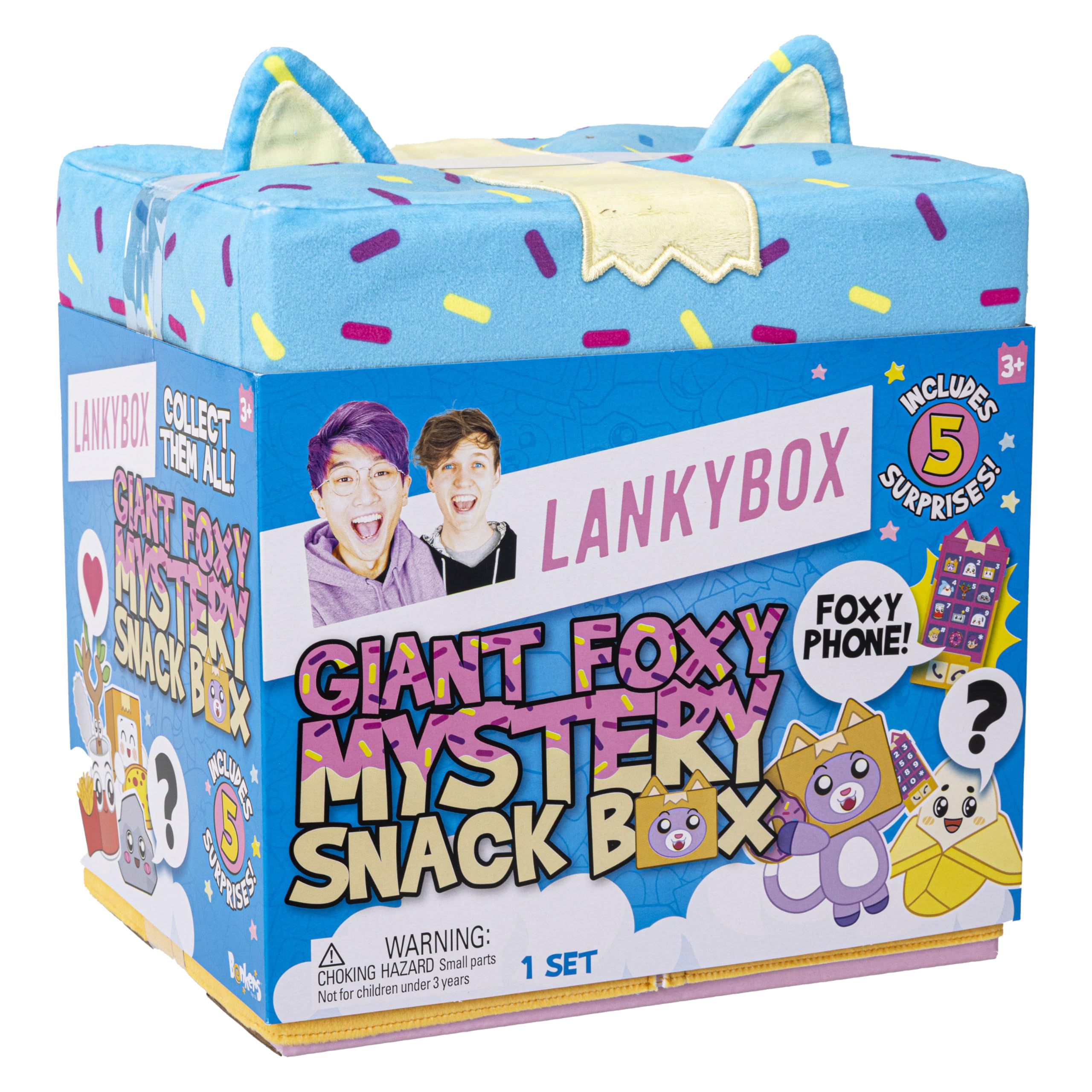 LankyBox Giant Foxy Surprise Snack Box - Mystery Blind Box with Plush, Electronic Phone & Games 3