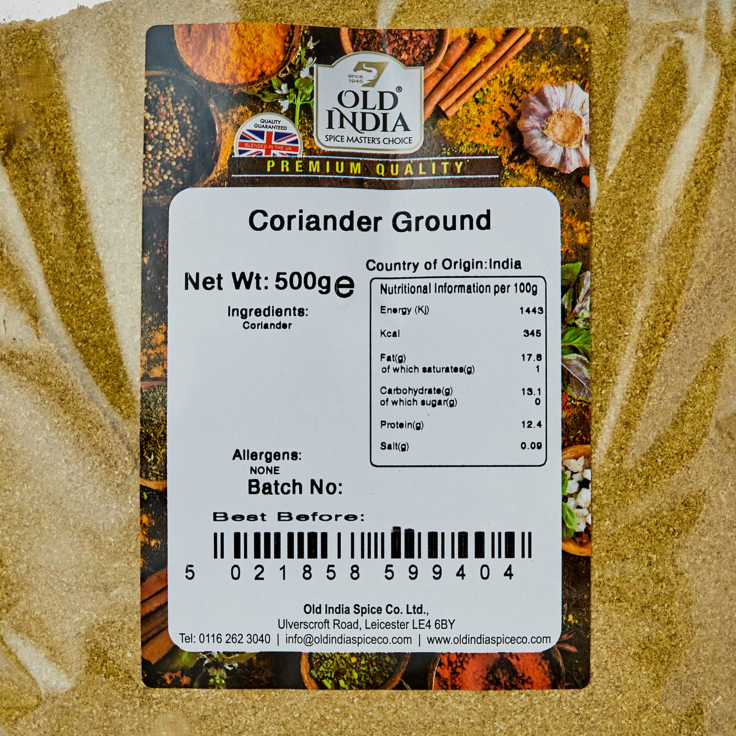 Old India Coriander Ground 500g