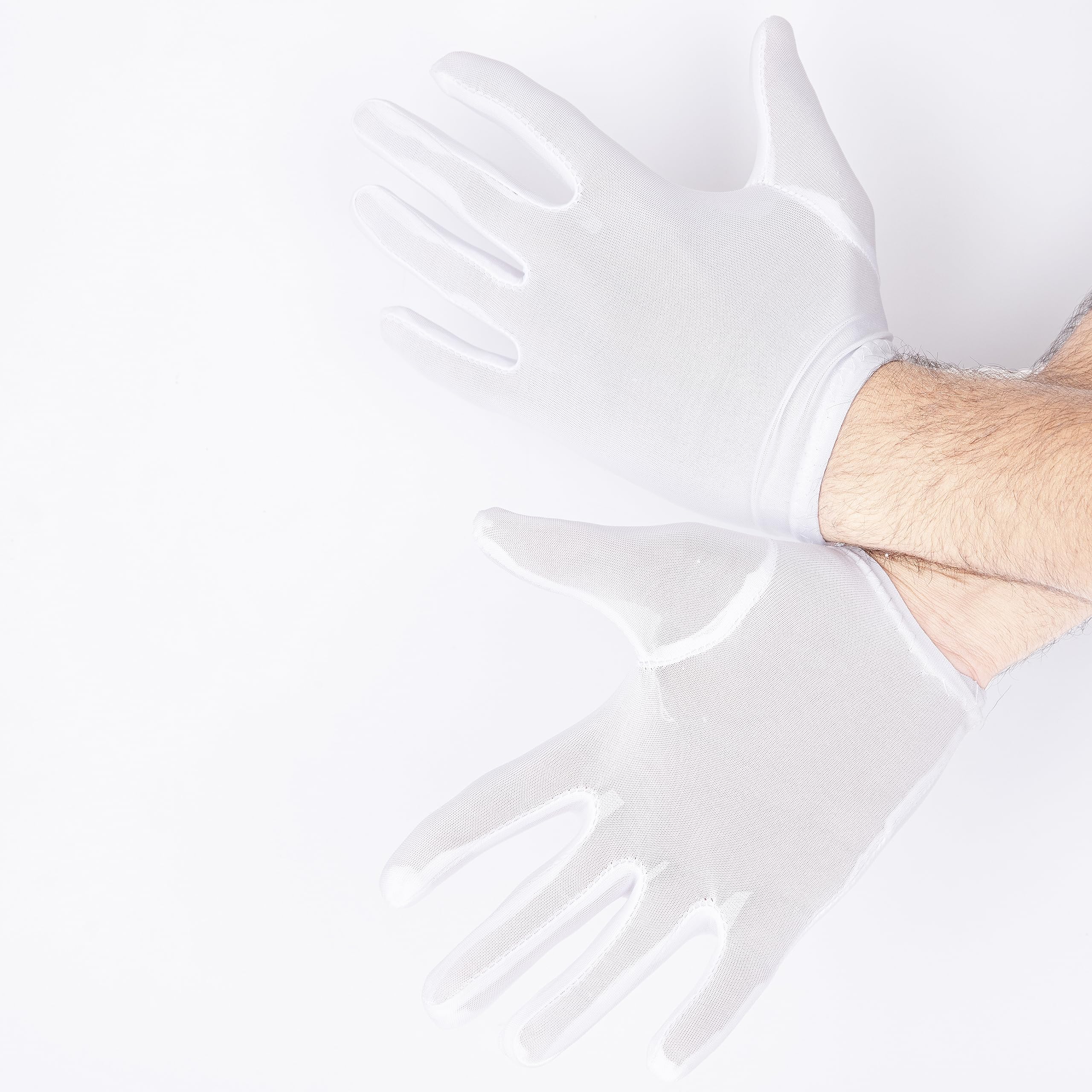 SHATCHI White Short Gloves for Captain, Clown, Magician, Santa Costume 7