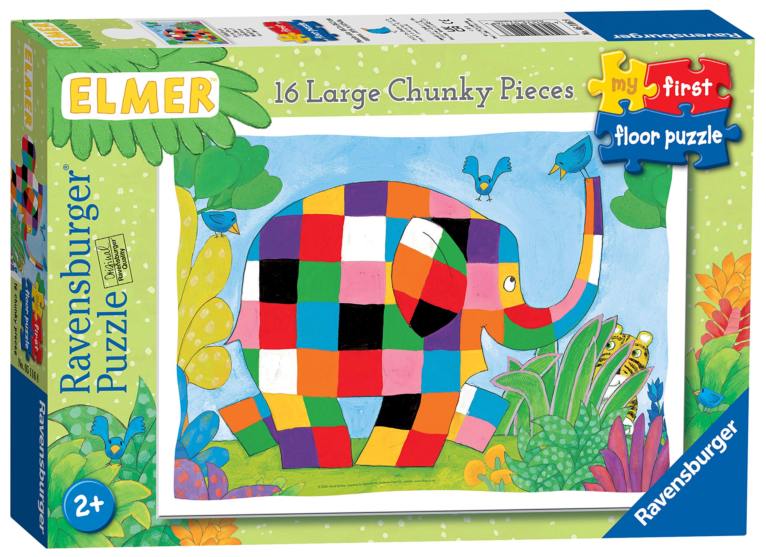 Ravensburger Elmer - My First Floor Puzzle - 16 Piece Jigsaw Puzzle for Kids Aged 2+ 1