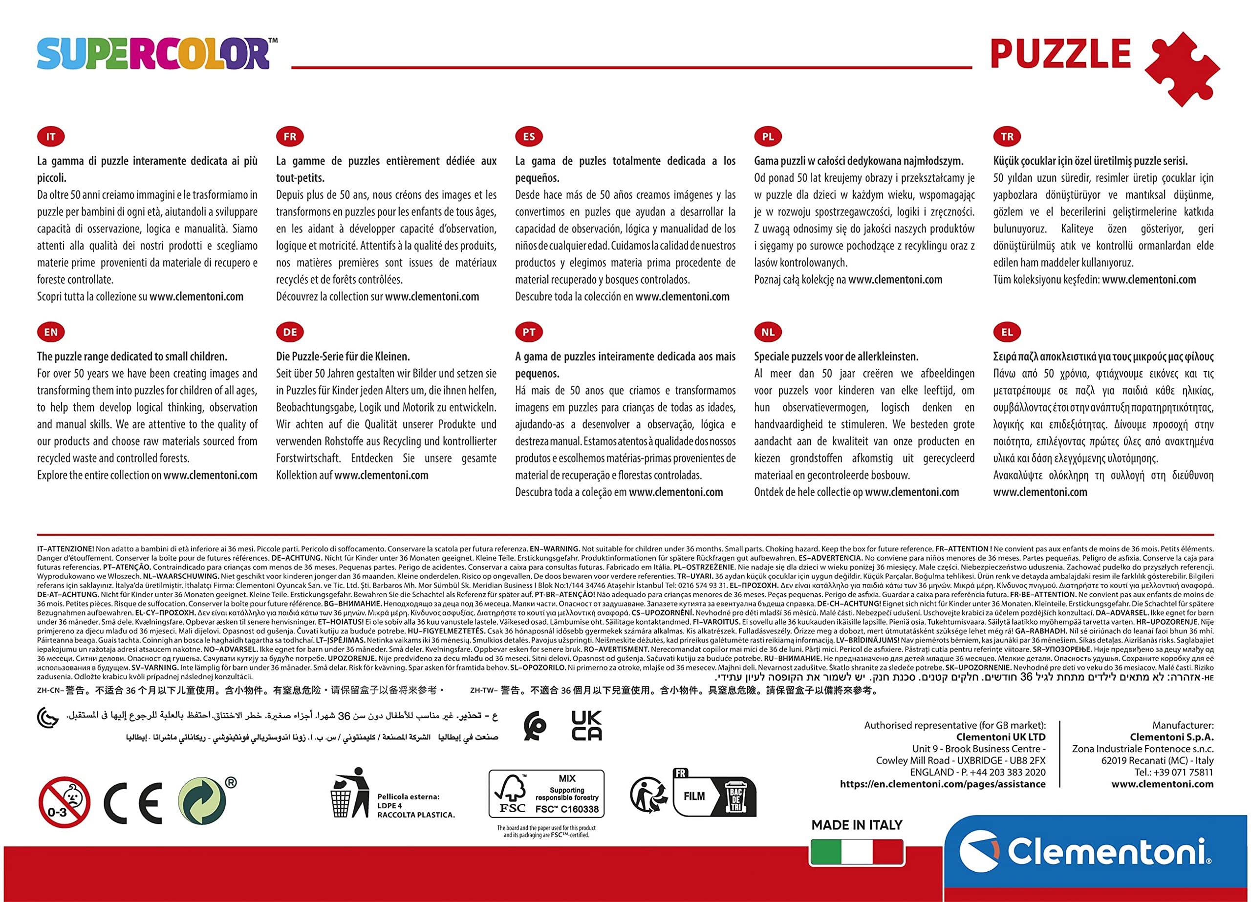 Clementoni Harry Potter 180-Piece Puzzle - Kids Educational Jigsaw for Ages 7-9 10