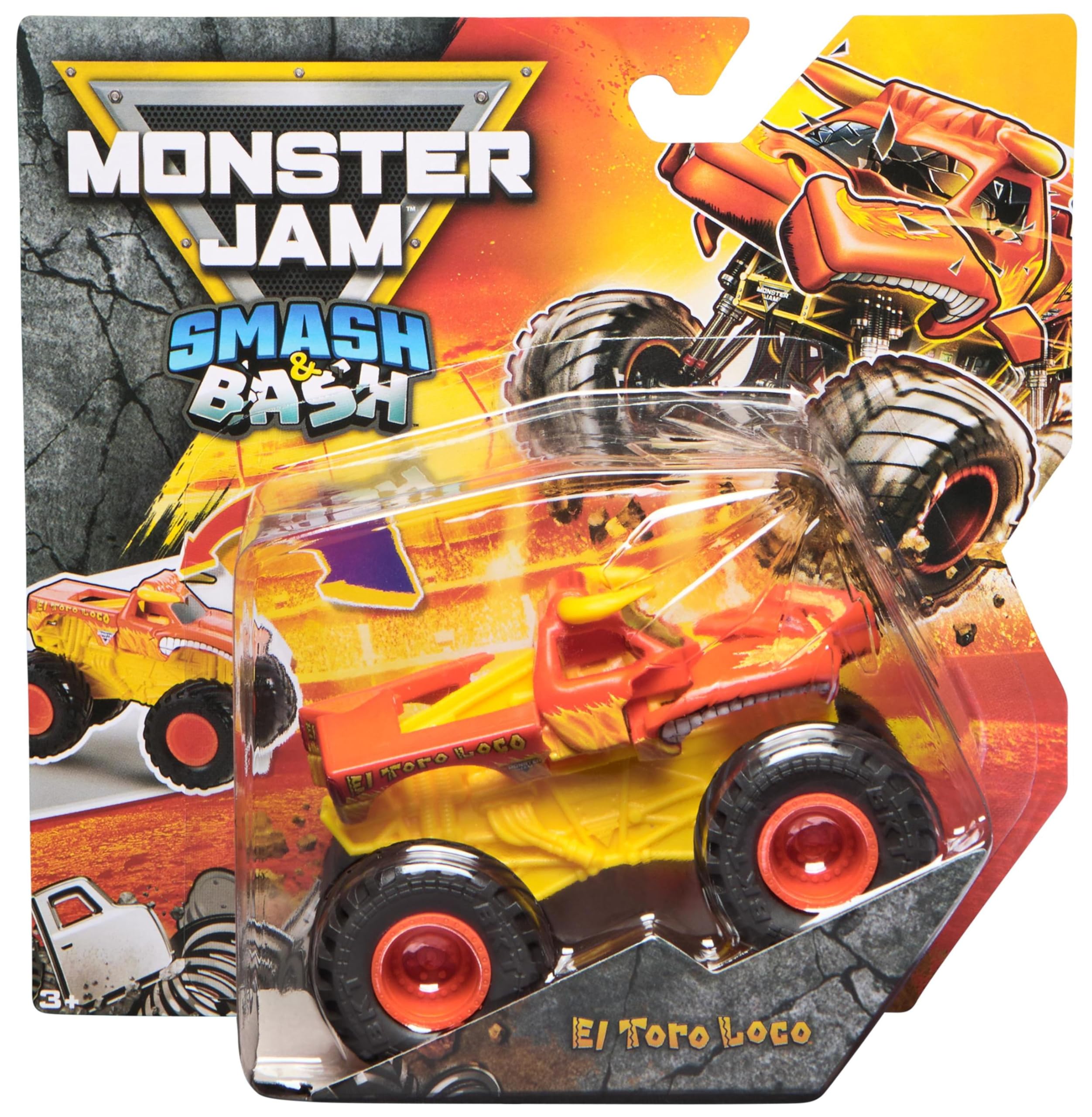 Monster Jam Smash & Bash Megalodon - 1:64 Die-Cast Repairable Monster Truck for Kids 9