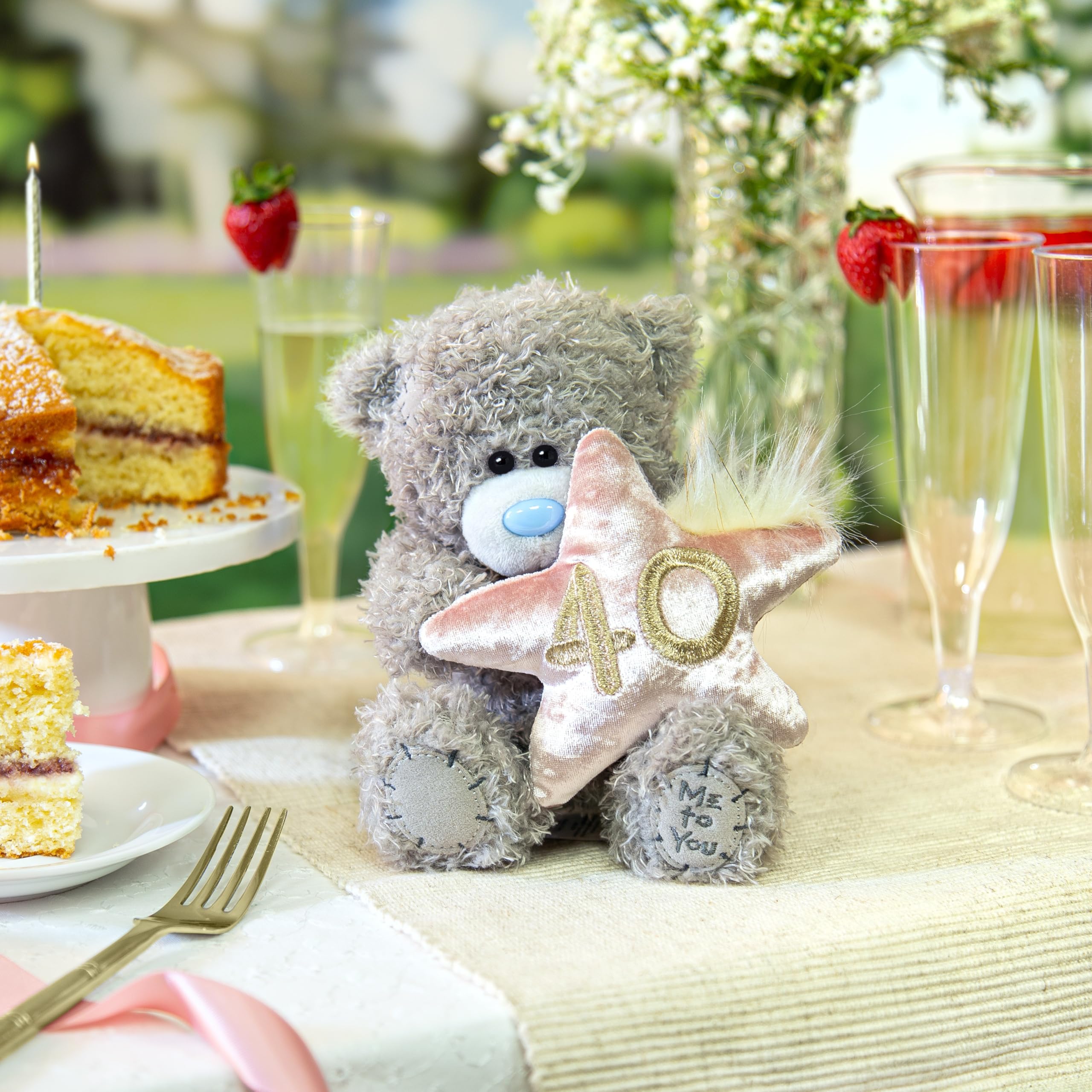 Me To You Tatty Teddy 40th Birthday Bear Plush | 15cm High | Soft Polyester