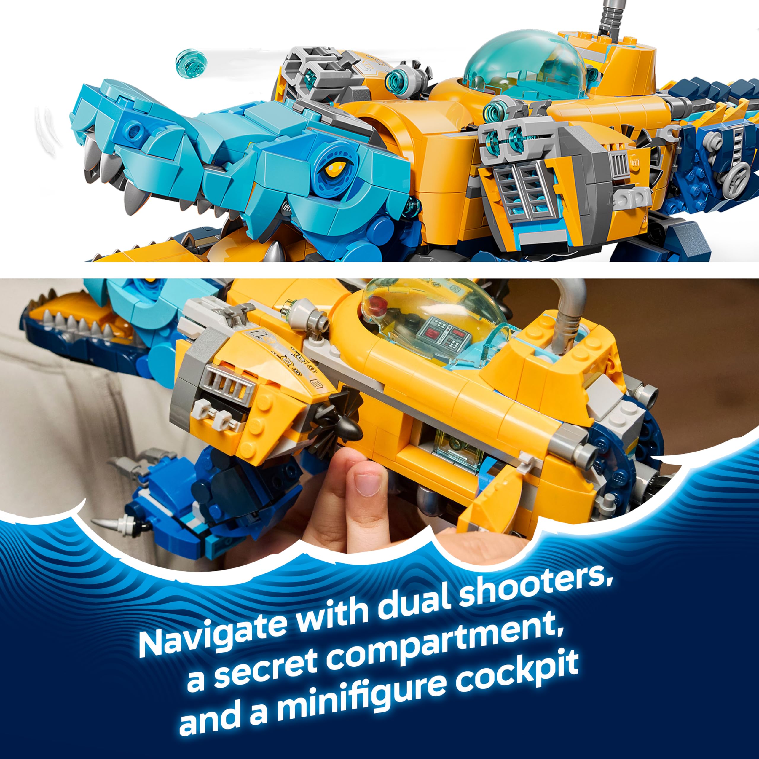 LEGO DREAMZzz 2in1 Crocodile Submarine Toy Set 71512 | Ages 8+ | 3 Minifigures 5