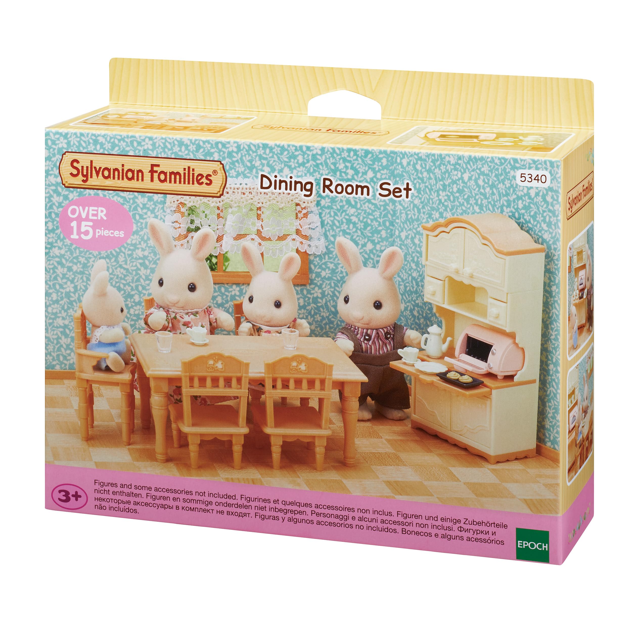 Sylvanian Families Dining Room Set 5340 - Dollhouse Furniture Playset for Ages 3+ 6