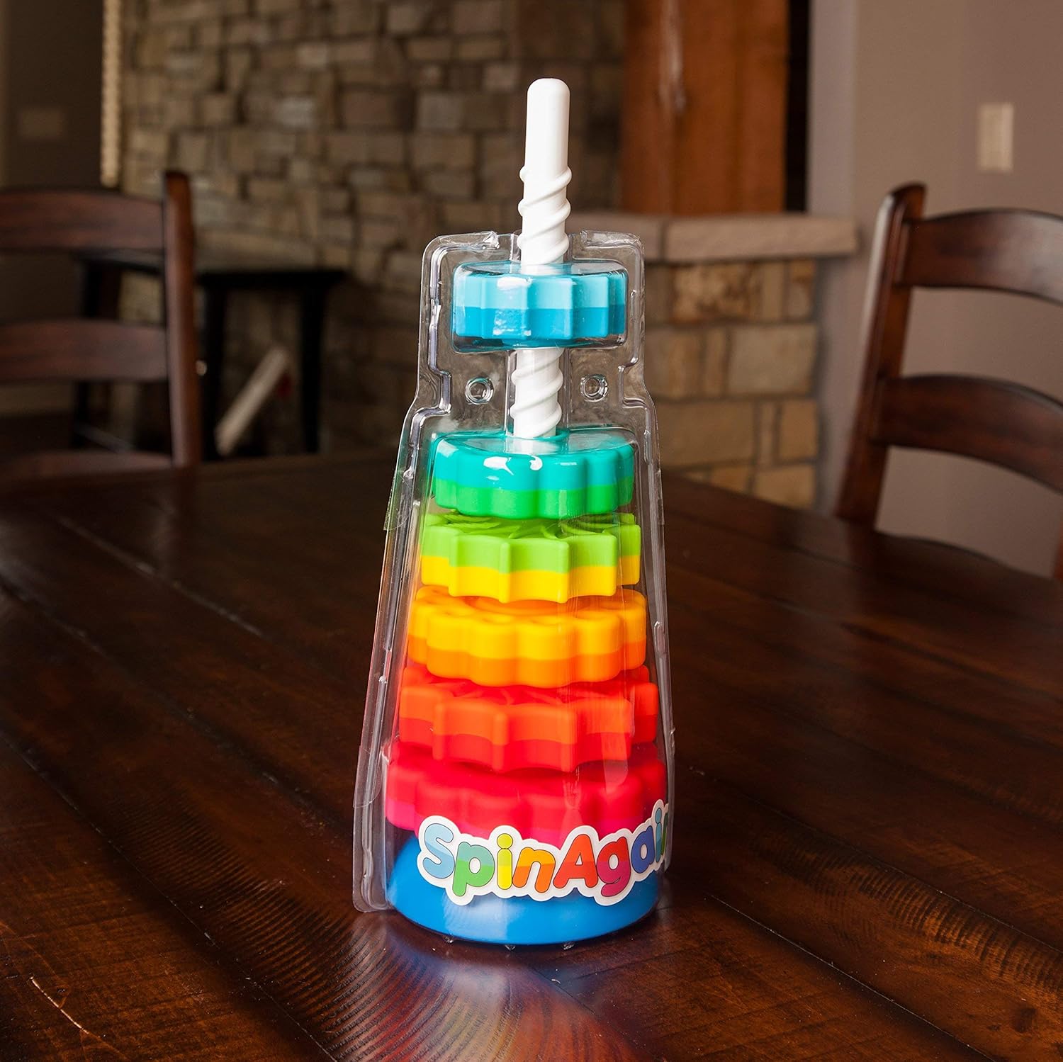 Fat Brain SpinAgain FA110-1 Stacking & Twirling Toy for Toddlers 10