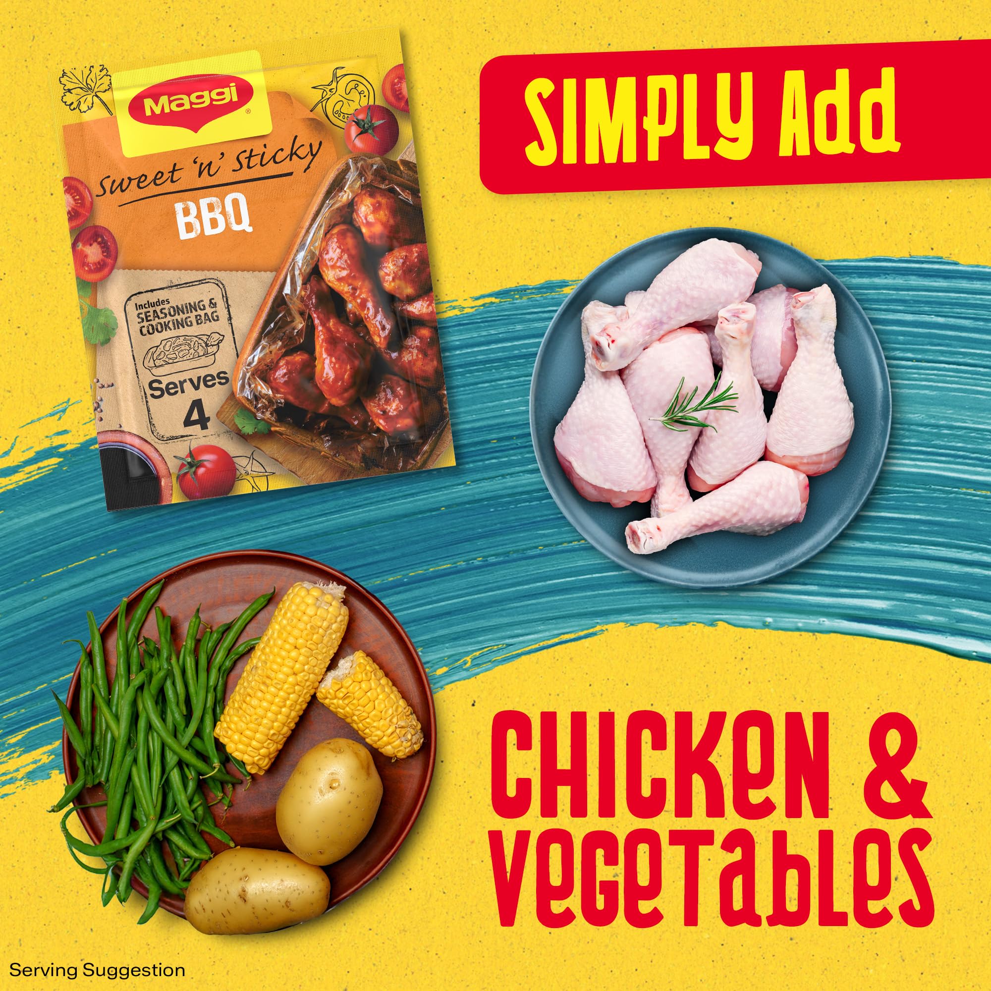 MAGGI BBQ Chicken Recipe Mix - Sweet & Sticky | 41g Sachet | No Artificial Colours 4