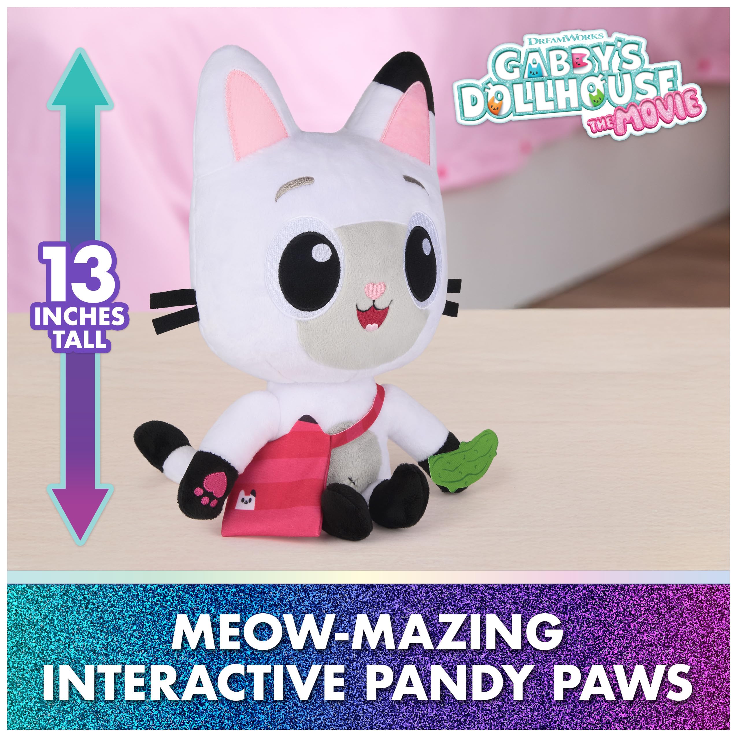 Interactive Pandy Paws Plush Toy - Meow-mazing Gabby's Dollhouse Movie Magic, 33cm Tall 7