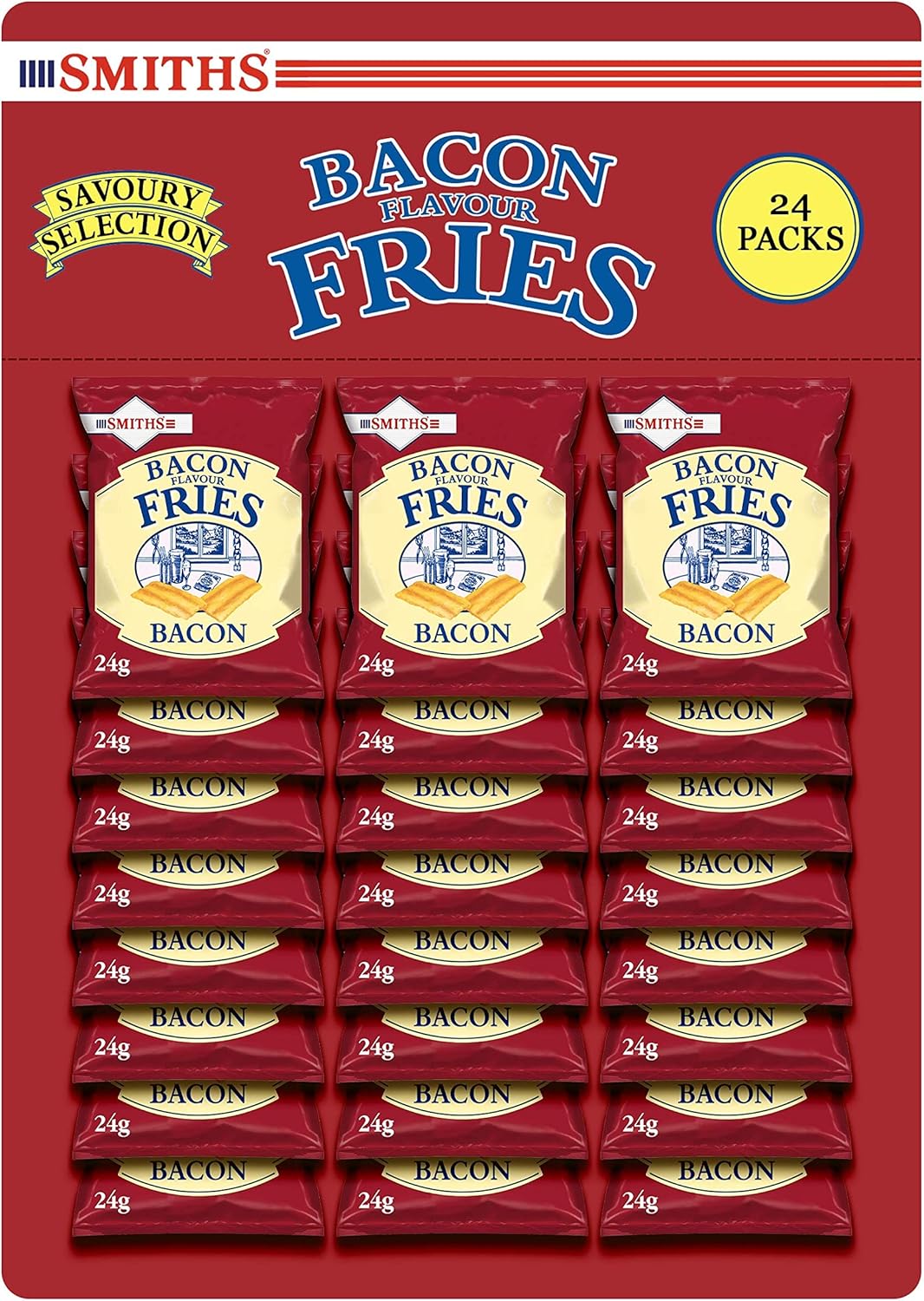 Smiths Savoury Snacks Bacon Fries Pub Favourites, 24g (Pack of 24)