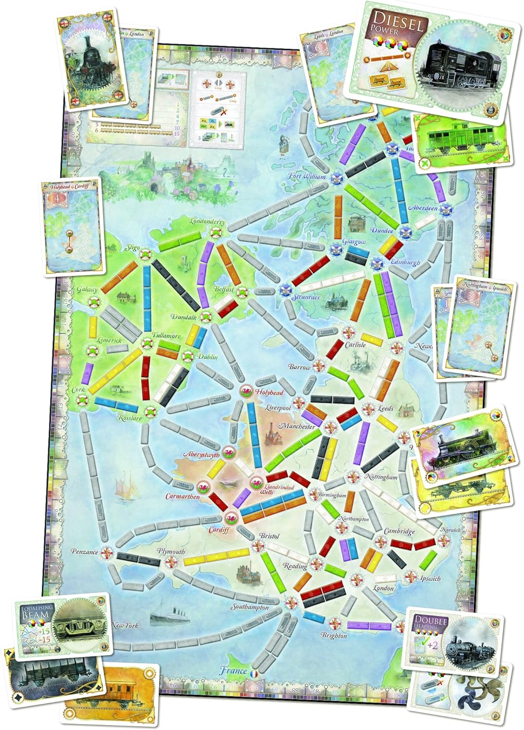 Days of Wonder Ticket to Ride United Kingdom & Pennsylvania Expansion 4