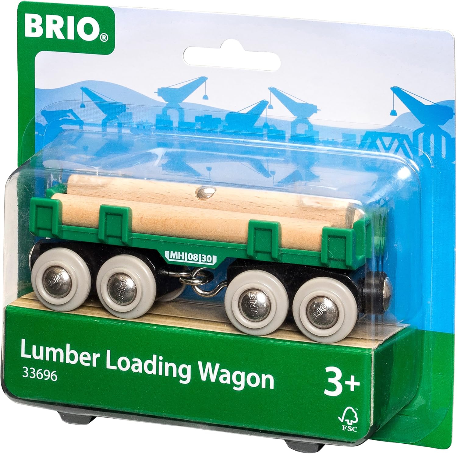 BRIO World Lumber Loading Wagon Train Set - Compatible with All BRIO Railway Sets, Age 3+ 5