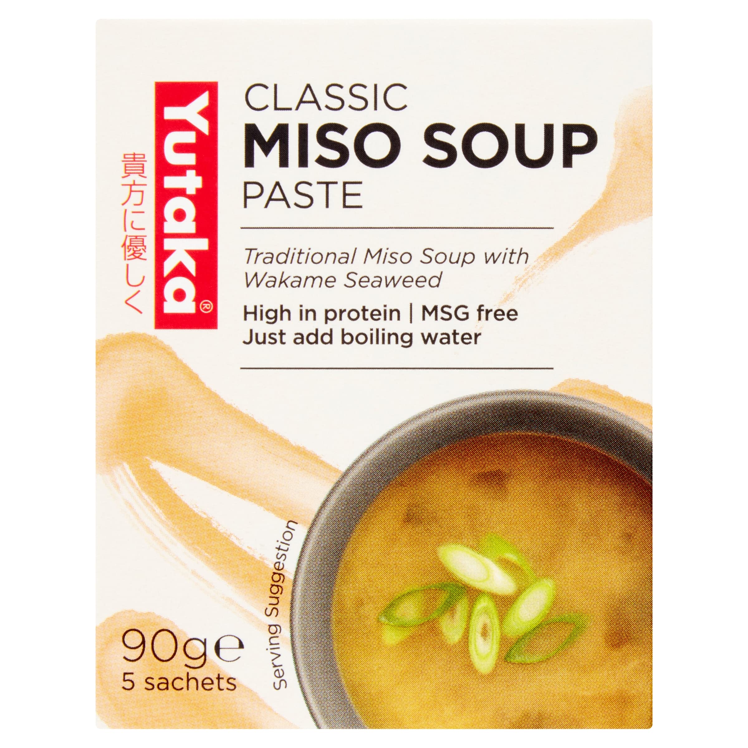 Yutaka Instant Miso Soup 90g (Pack of 3, 15 Sachets) | Authentic Japanese Miso Soup Mix with Wakame Seaweed