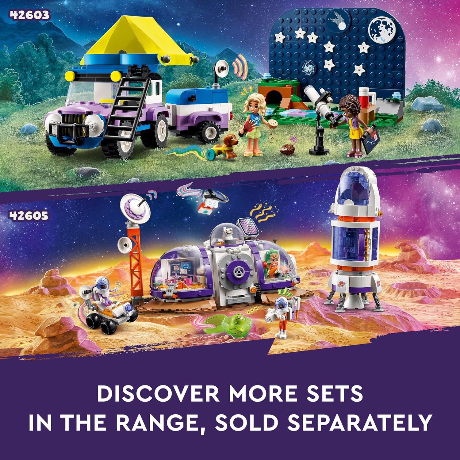 LEGO Friends Stargazing Camping Vehicle Playset with 4x4 Car, 2 Mini-Dolls & Telescope - 7+ Years 7